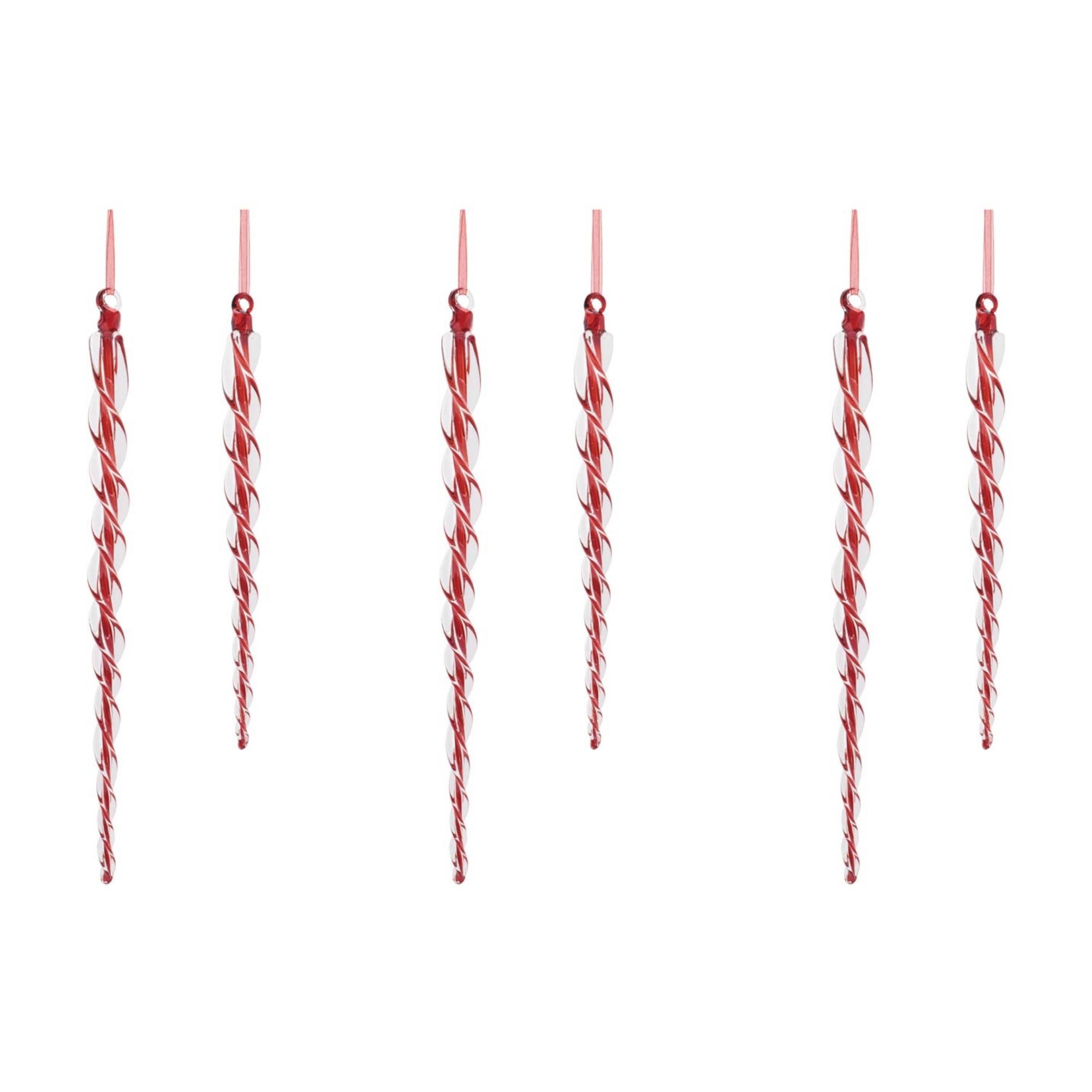 Melrose Icicle Glass Ornaments Set
