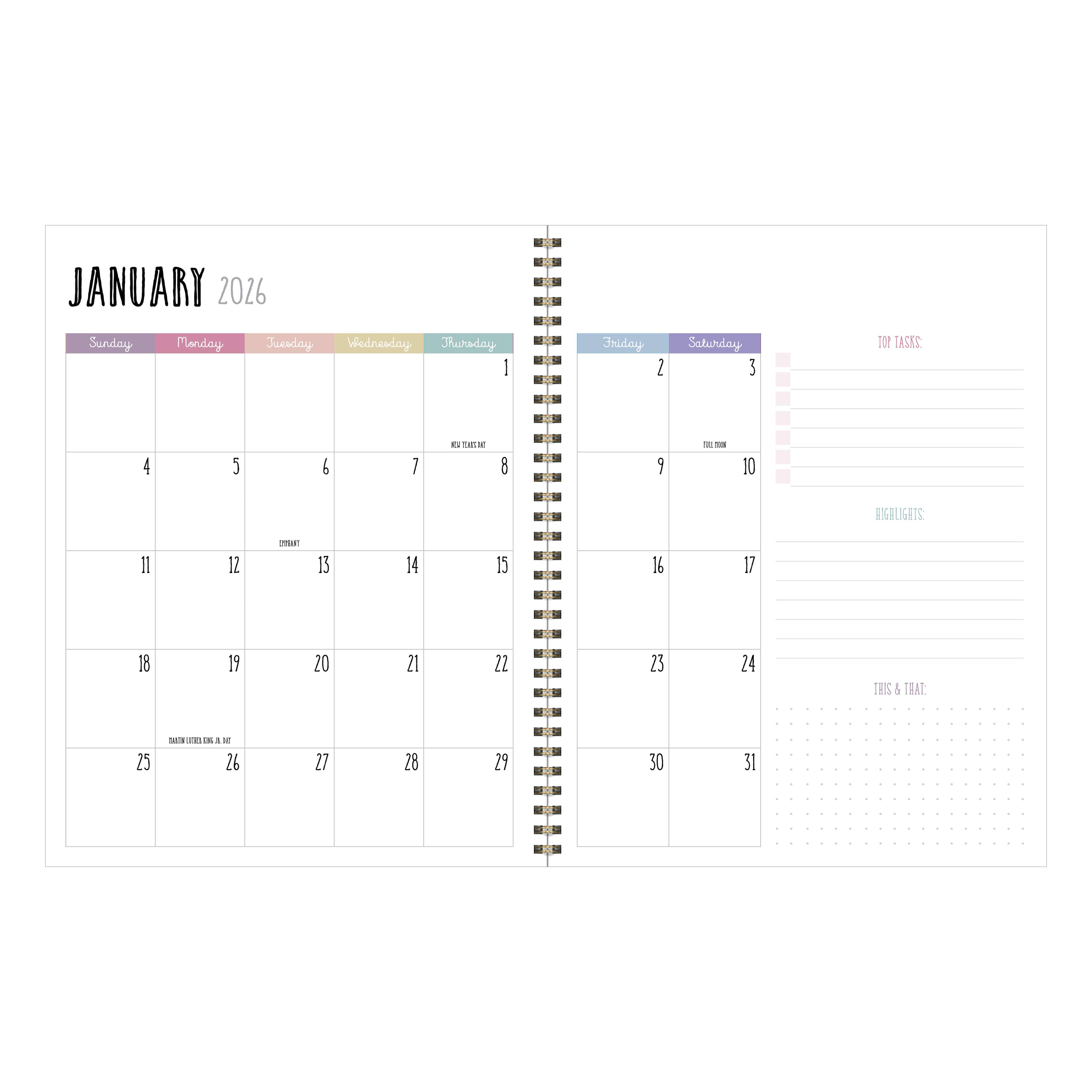 TF Publishing 2025-2026 Biggest Blooms Large Weekly/Monthly Planner