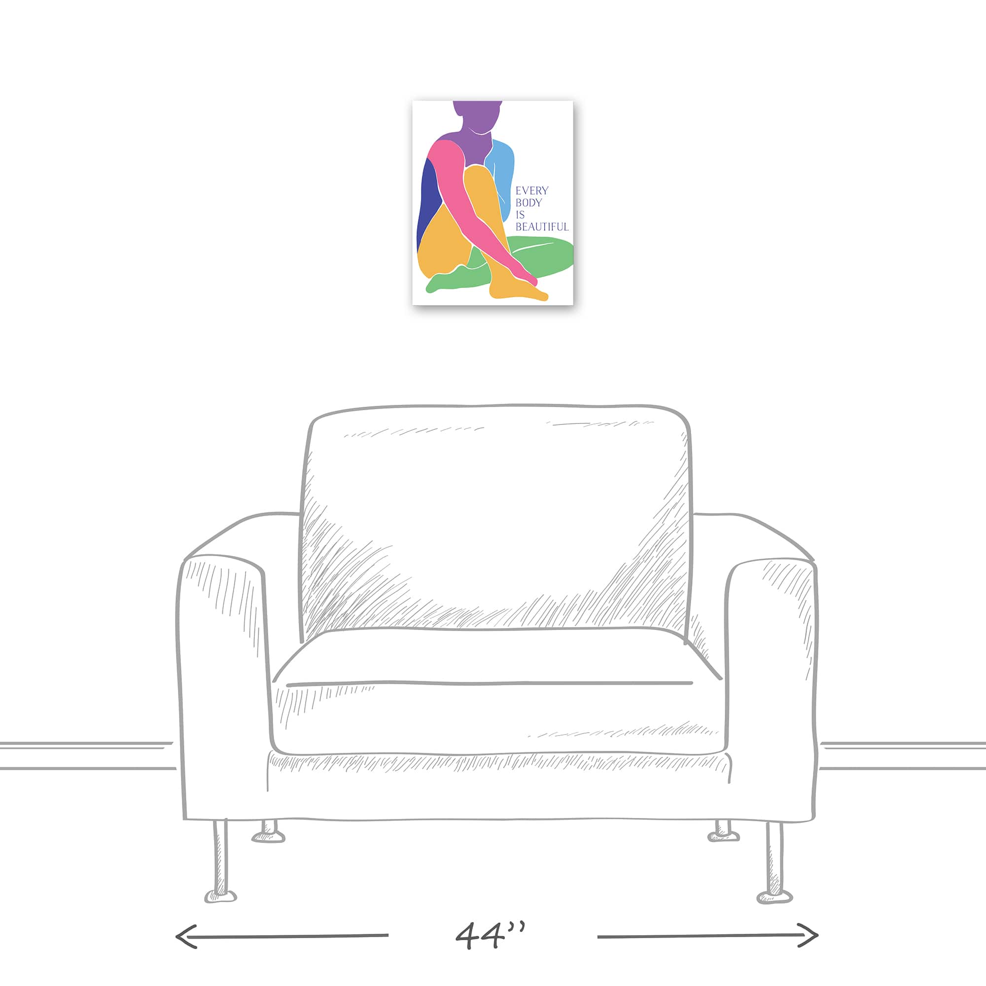 Every Body is Beautiful 11" x 14" Canvas Wall Art