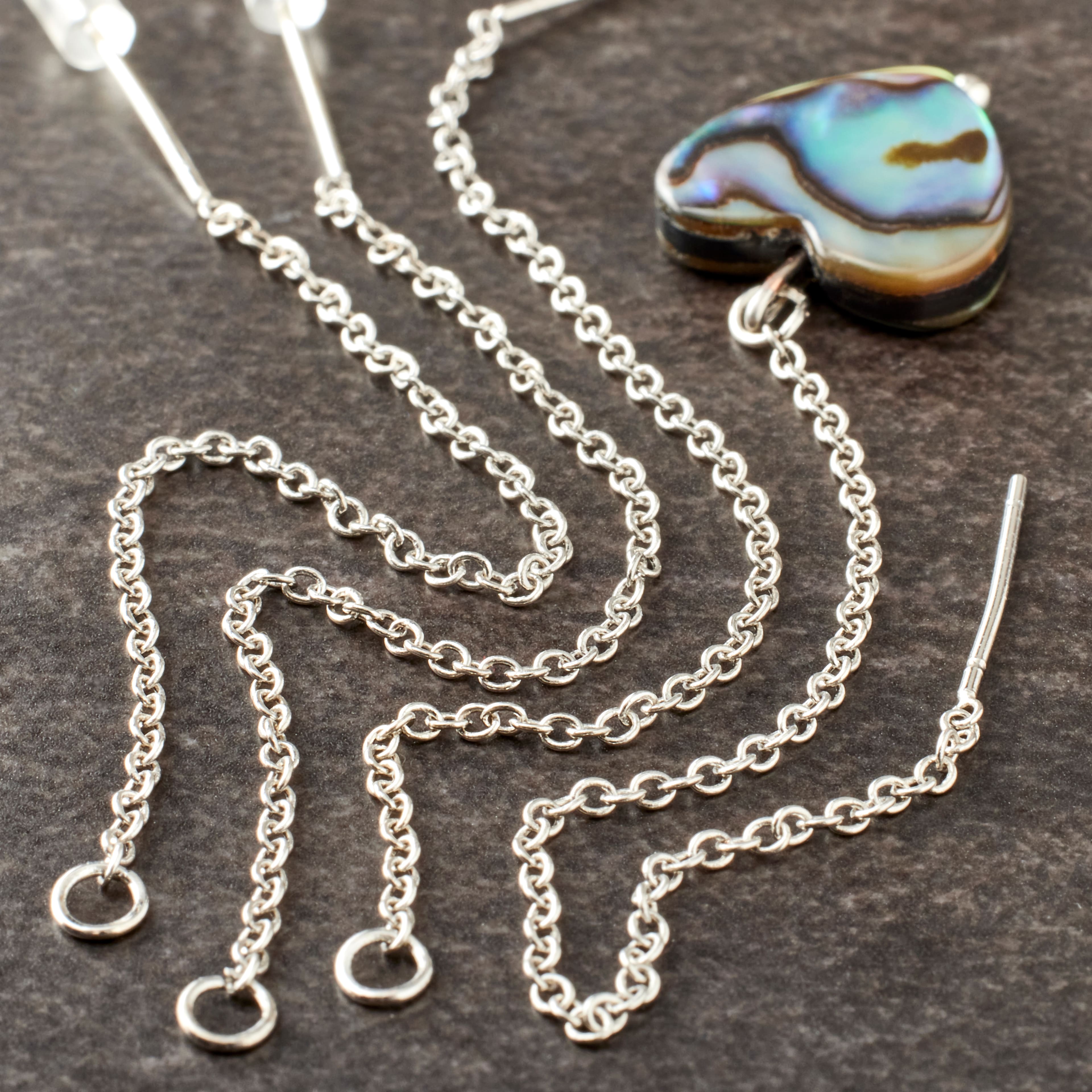12 Packs: 6 ct. (72 total) Silver Earring Threads with Ring by Bead Landing™