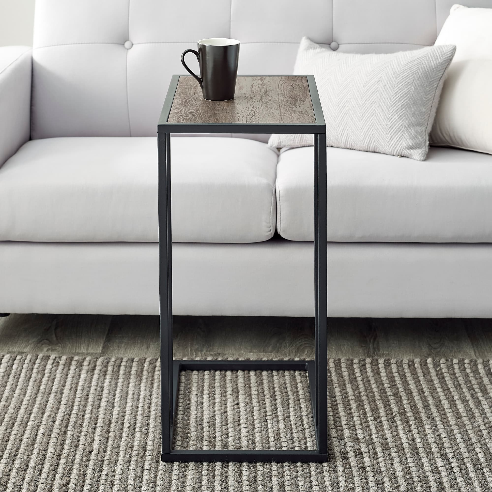Walker Edison Gray Wash Modern End C Table