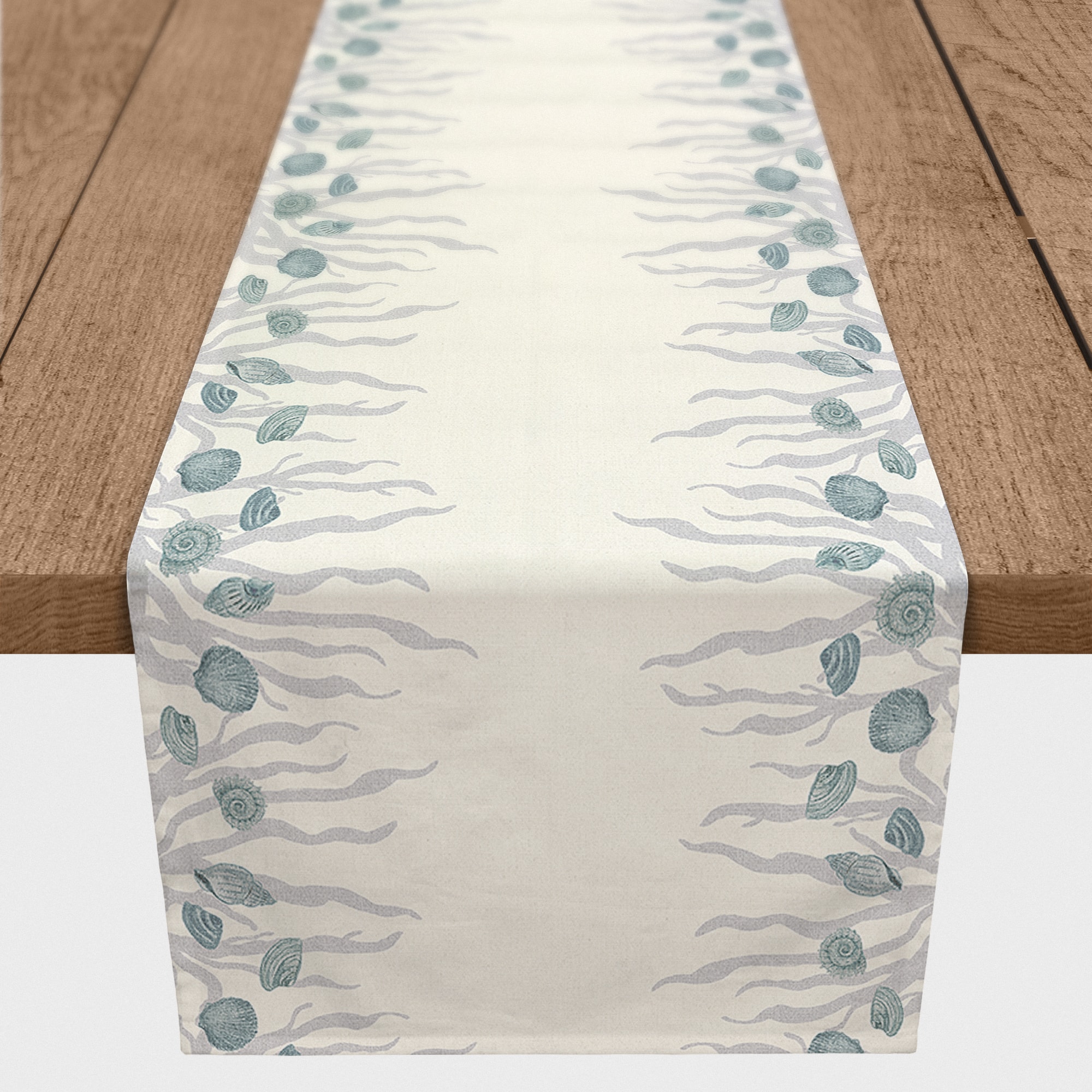 Shell & Coral Border Cotton Twill Runner