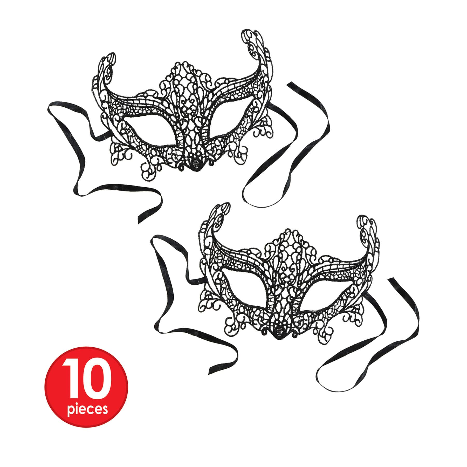 Beistle Black & White New Year Masquerade Party Favor Kit for 50