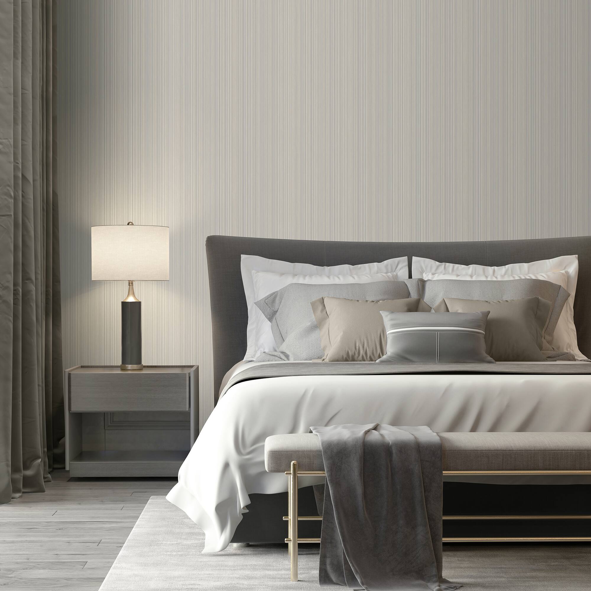 Designs Direct Glint Stria Stripe Wallpaper