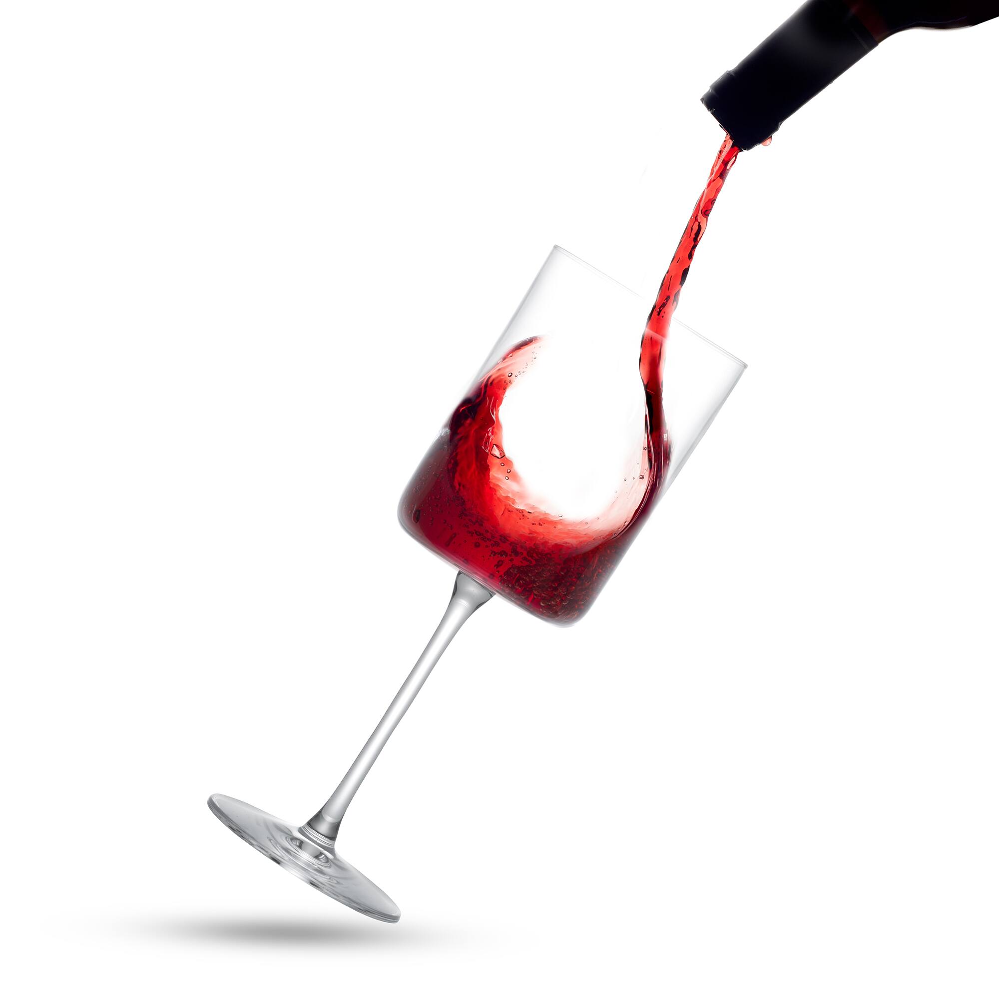 JoyJolt® 14oz. Claire Crystal Cylinder Red Wine Glasses, 4ct.