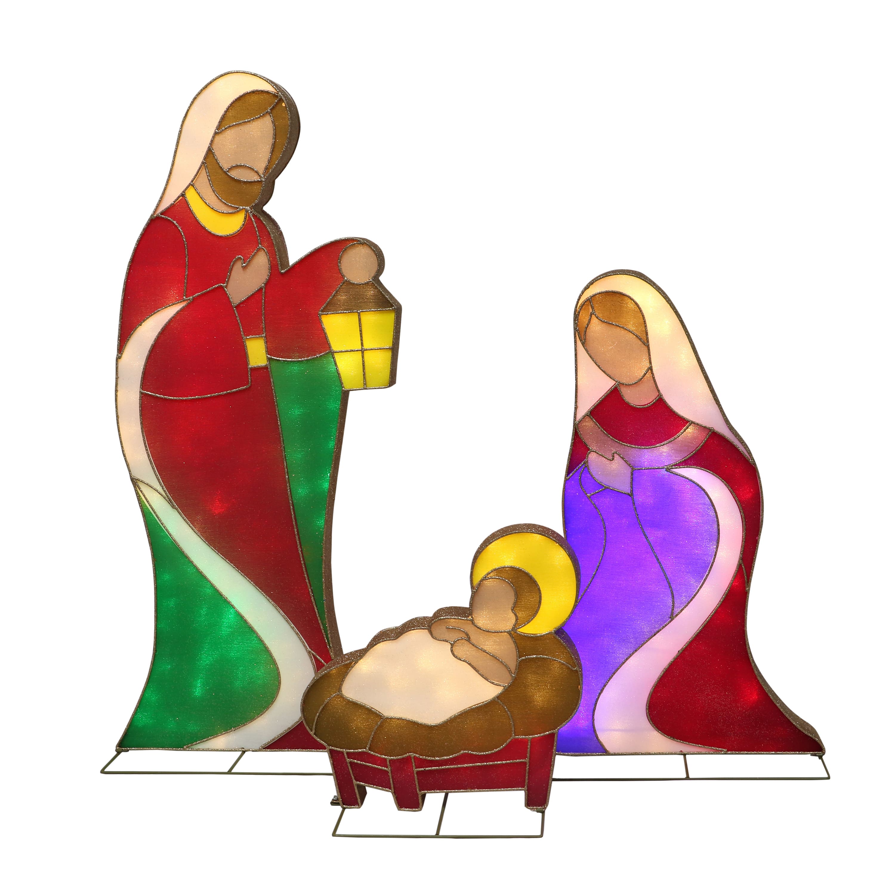 6 Pack: 54" Outdoor Lighted Nativity Set