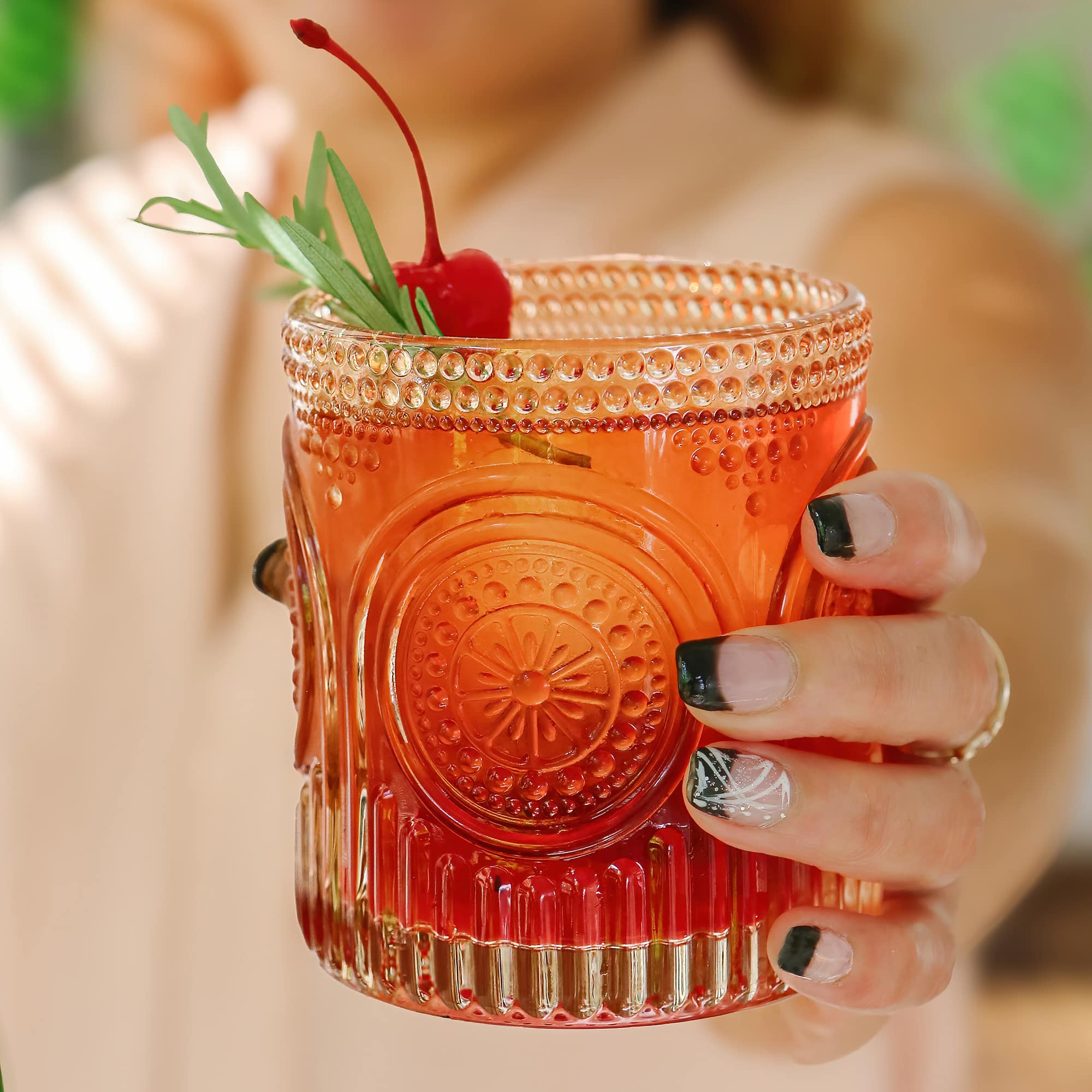 Kate Aspen® 10oz. Retro Arch Floral Drinking Glasses, 6ct.