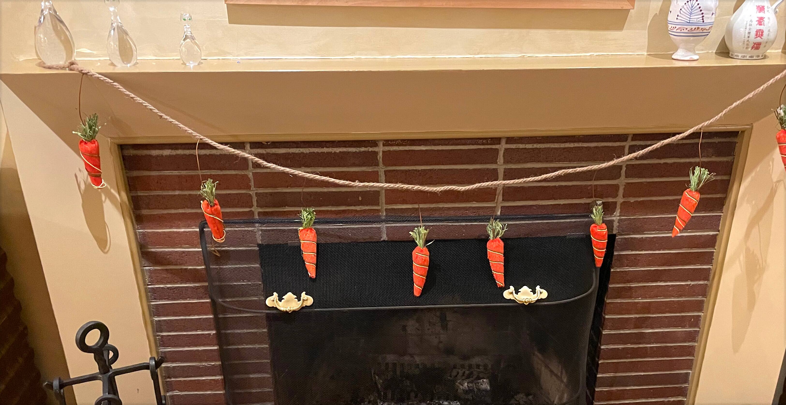 71" Easter Carrot Burlap Garland