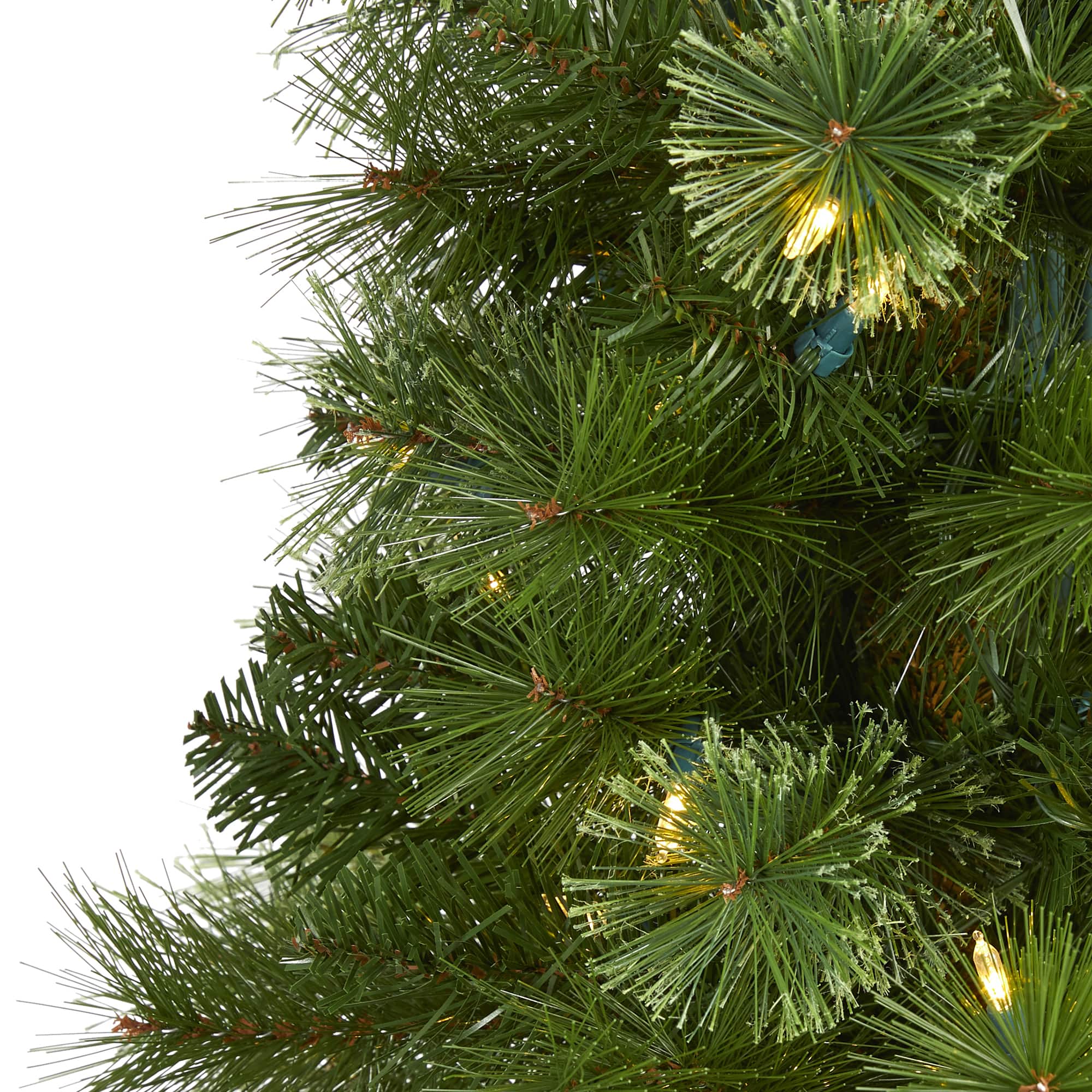 6ft. Pre-Lit Green Artificial Christmas Tree, Clear LED Lights