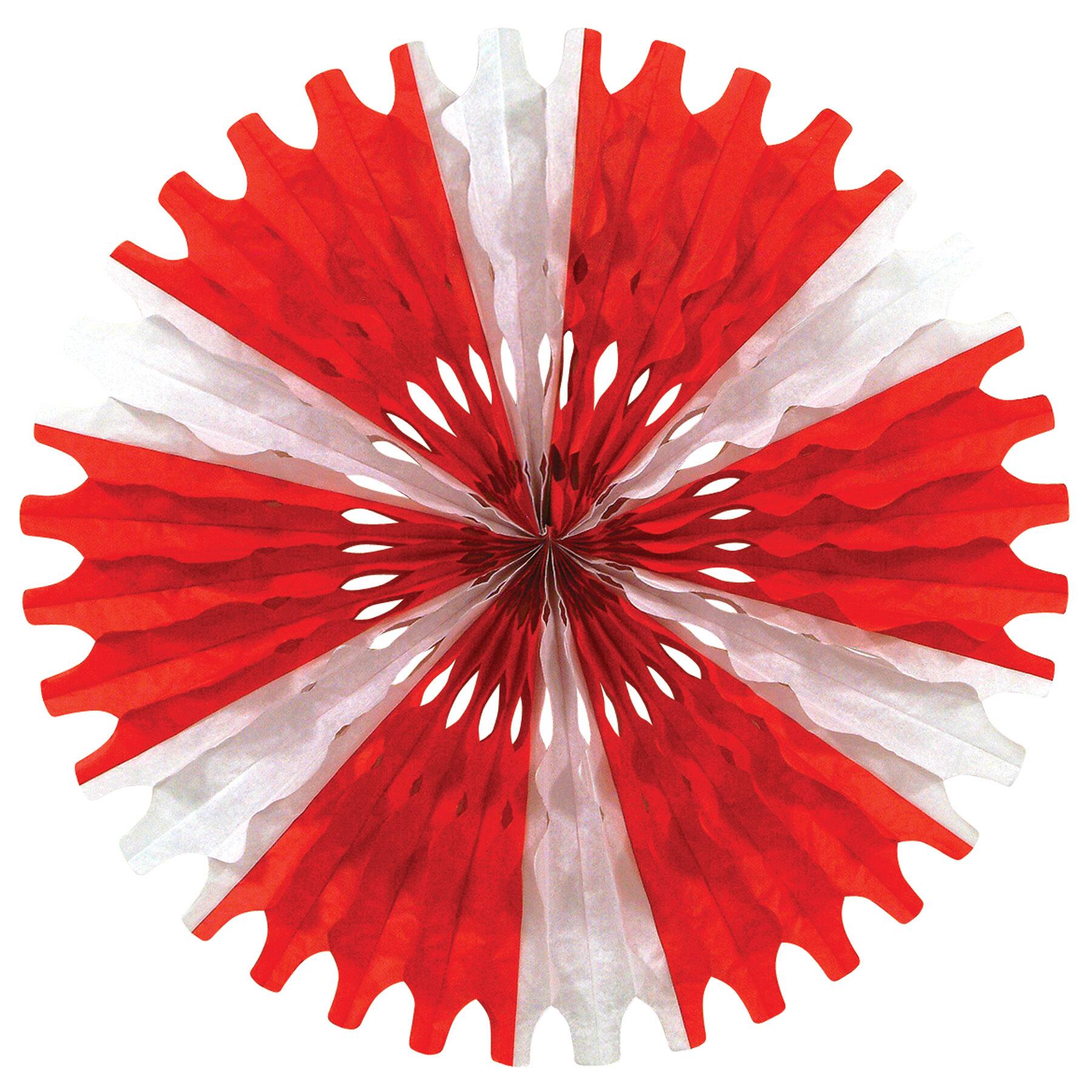 Beistle 25" Red & White Tissue Fans, 2ct. | Michaels®