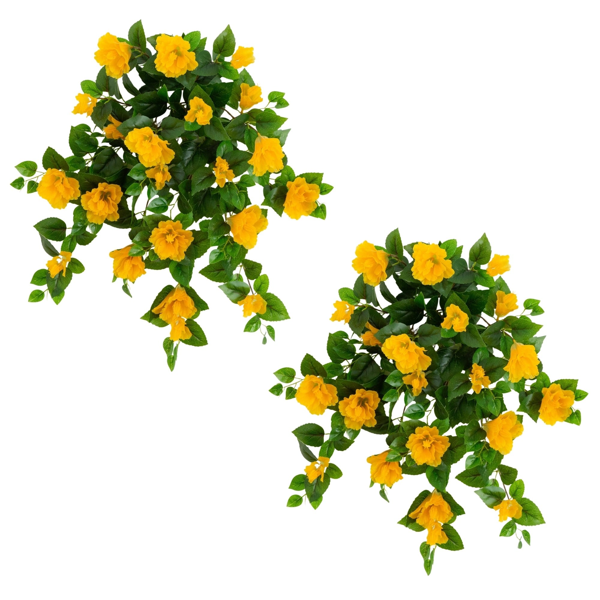 Michaels, 24" UV Resistant Artificial Hibiscus Hanging Plants, 2ct. – Category: Potted Plants
