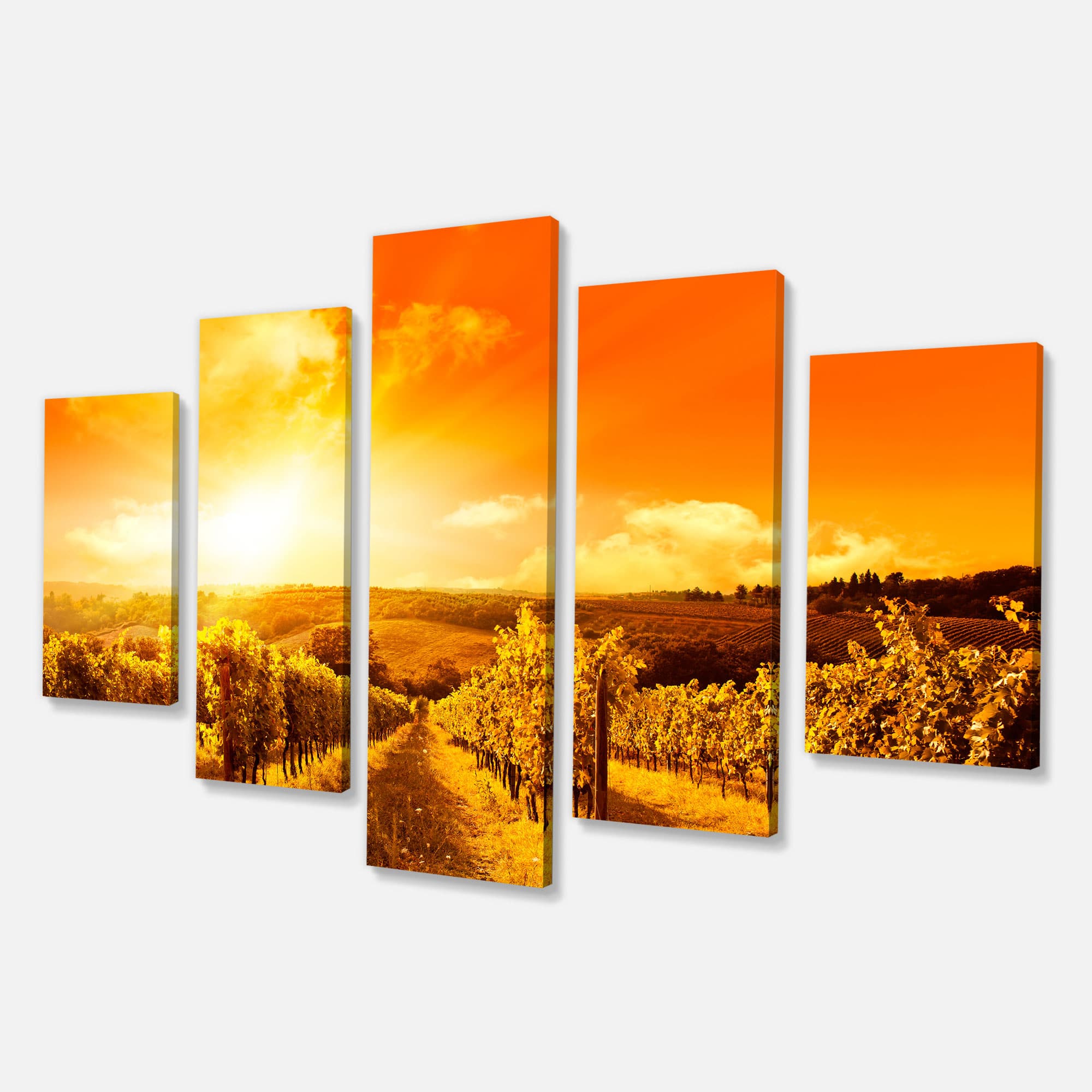 Designart - Scenic Sunset Road in Italy