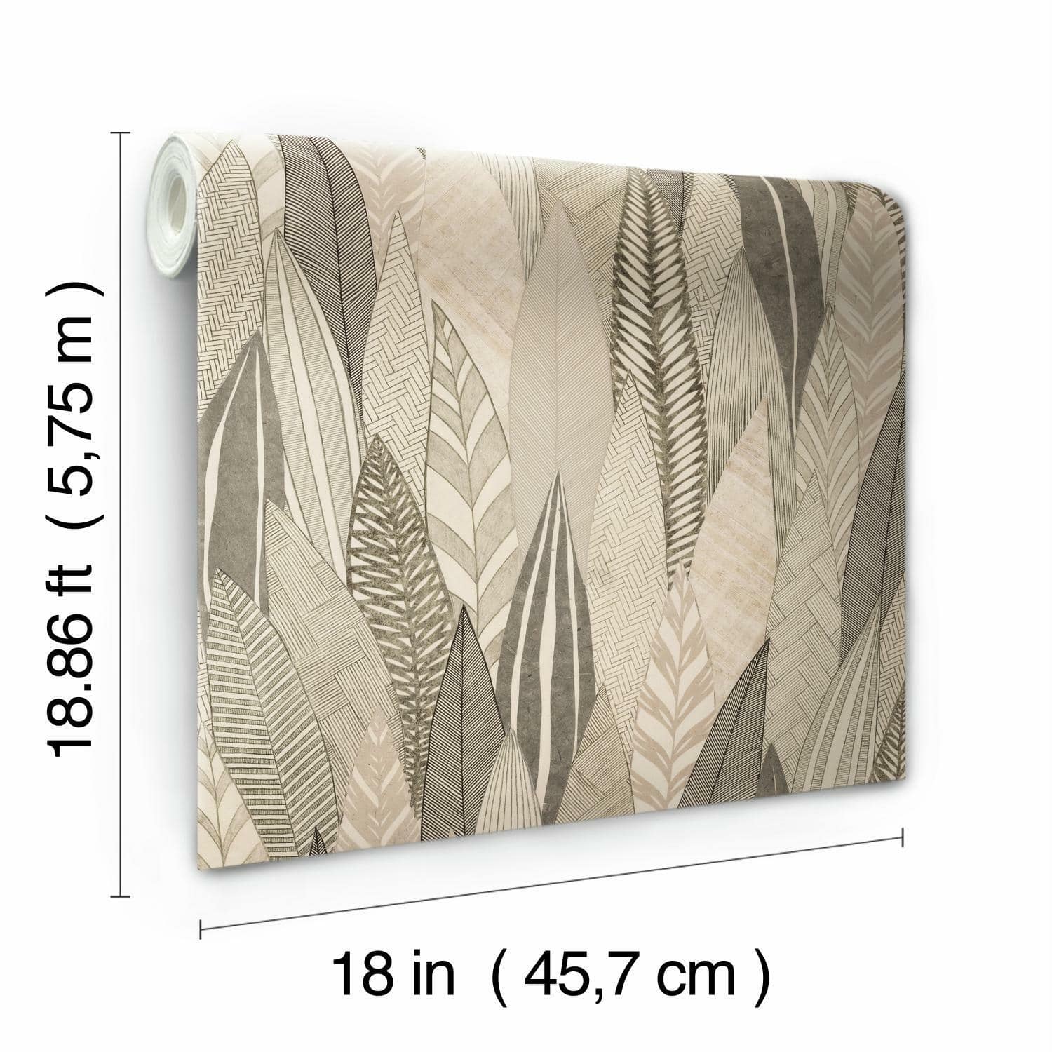 Roommates Fern & Feathers Peel & Stick Wallpaper