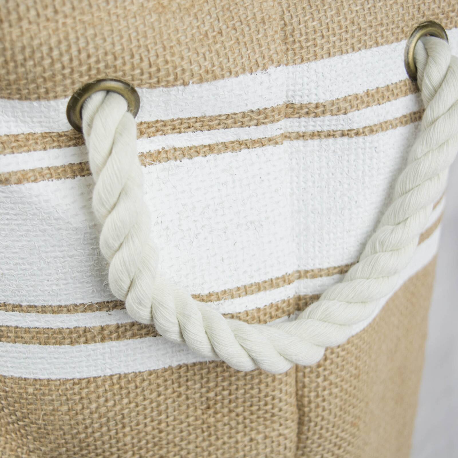 DII® 12" Round Border Burlap Bin