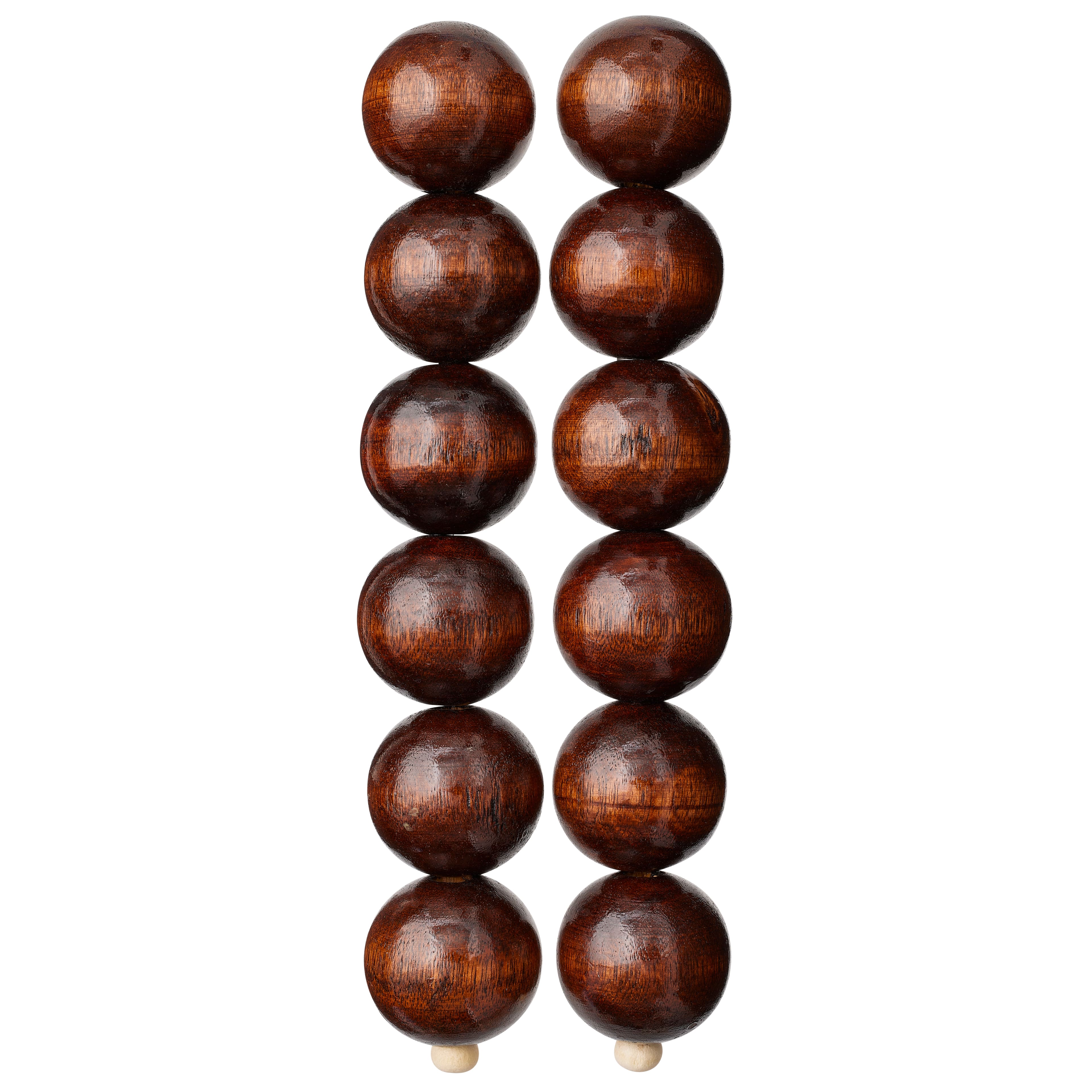 Brown Natural Wood Round Beads, 25mm by Bead Landing™