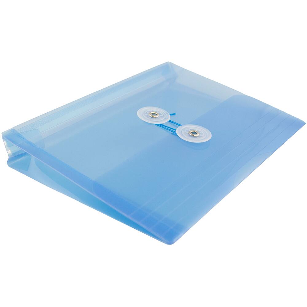 JAM Paper 5.5" x 7.5" Button & String Tie Closure Plastic Envelopes