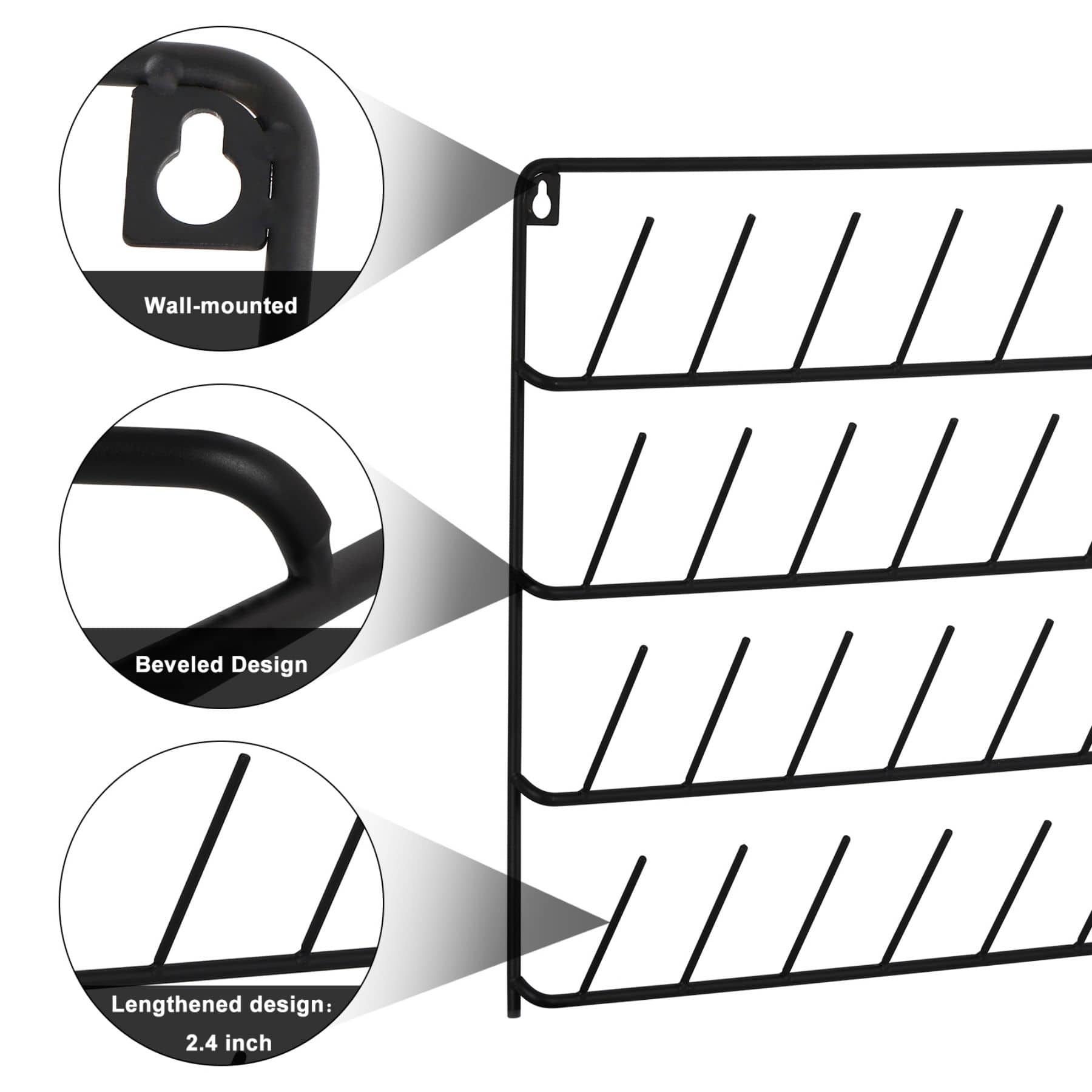 NEX™ Black 32-Spool Wall-Mounted Sewing Thread Rack, 2ct.