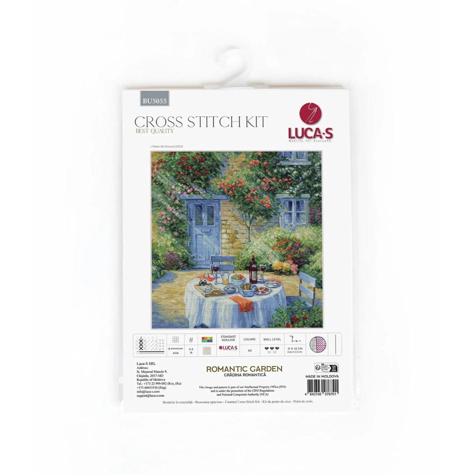 Luca-S Romantic Garden Counted Cross Stitch Kit