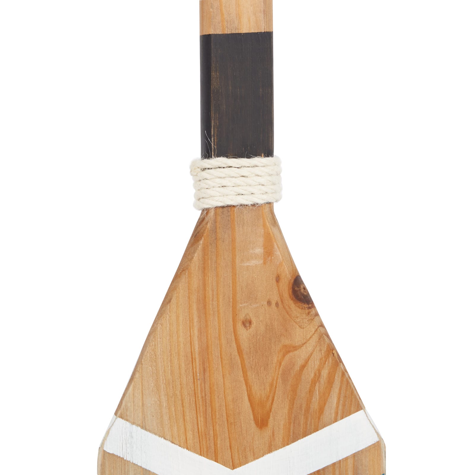 Coastal Brown White and Blue Wood Oar Wall Art, 58" x 7" x 2"