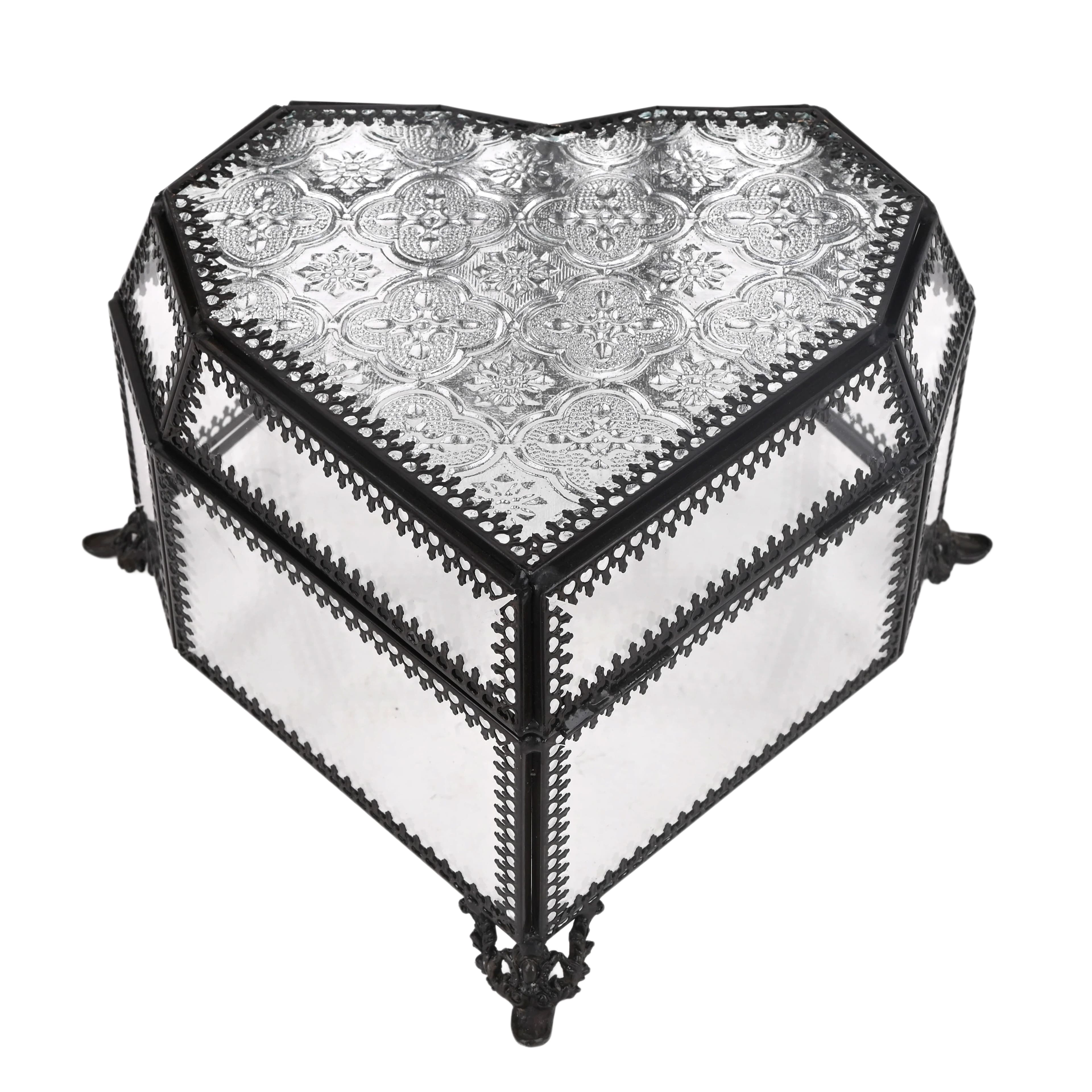 8.5" Glass Heart Terrarium by Ashland®
