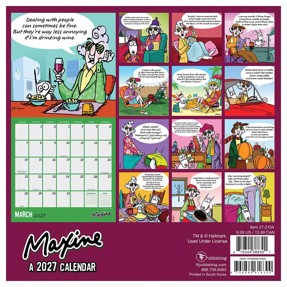 2027 Maxine Mini Calendar