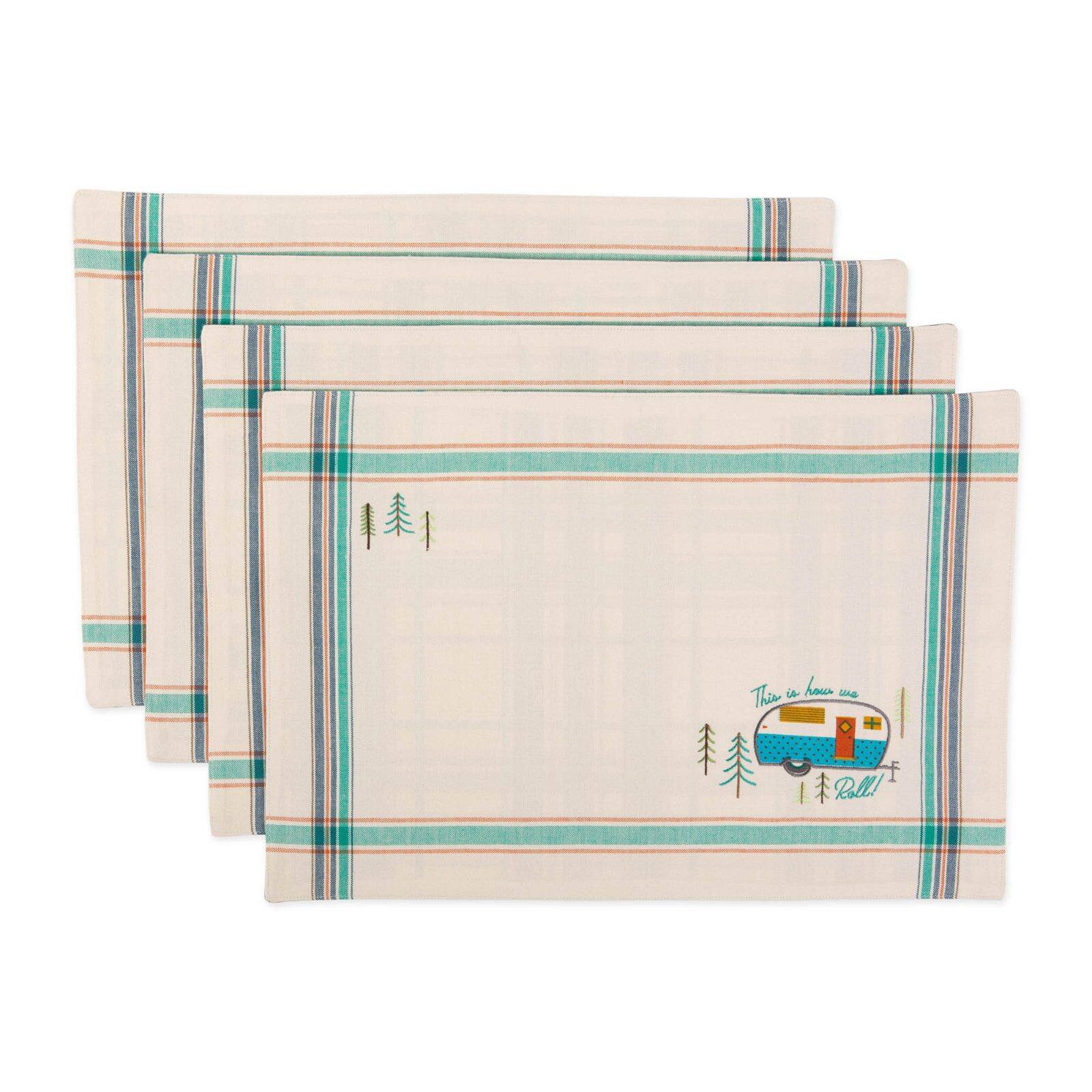 DII® Camper Embellished Placemat Set, 4ct.