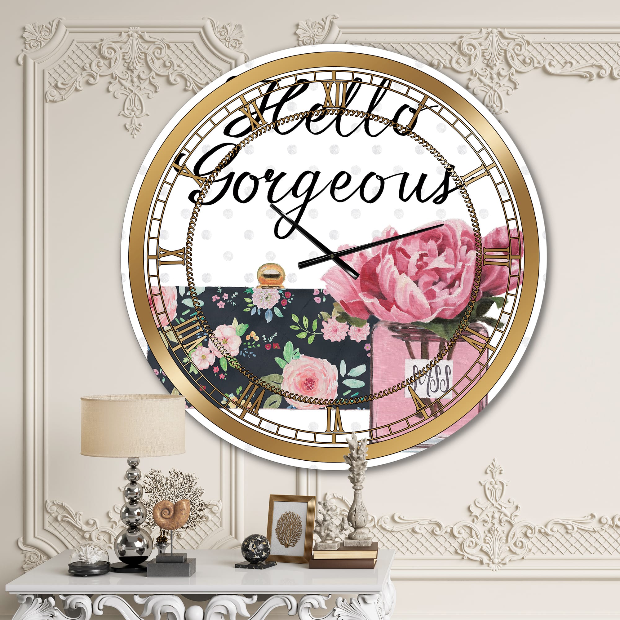 Designart 'Simply Splendid Iv Glam Wall Clock