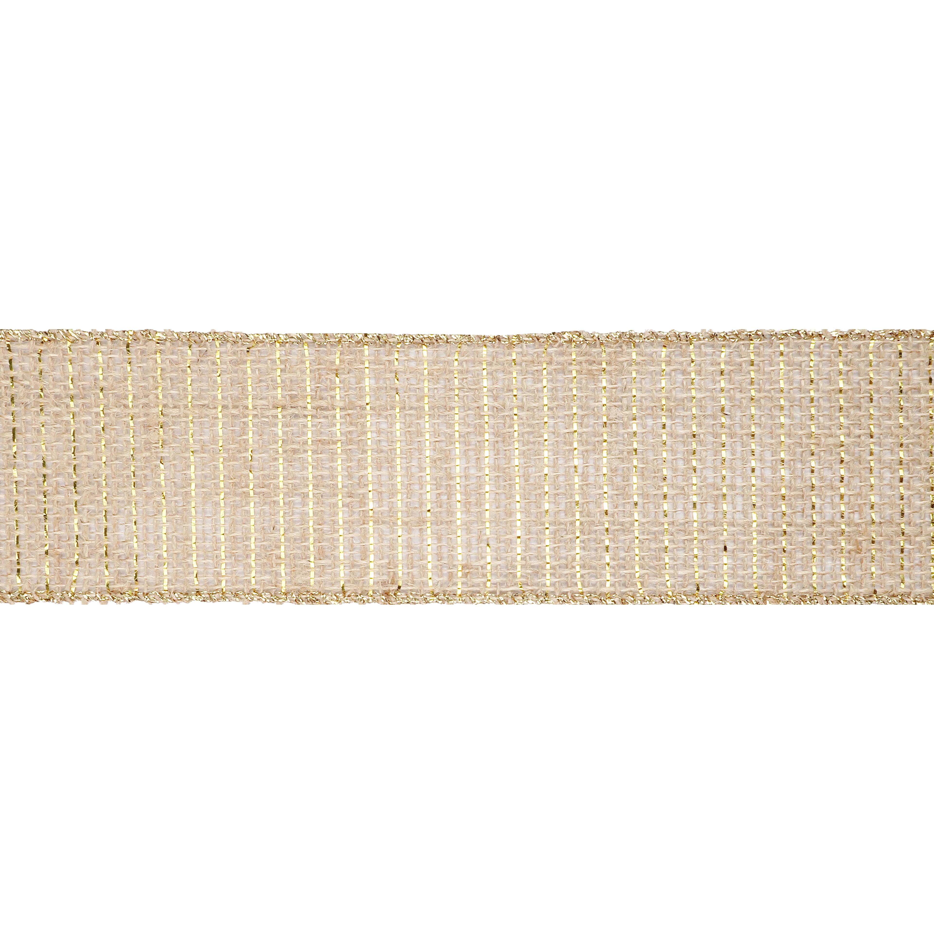 2.5" x 3yd. Metallic Jute Ribbon by Celebrate It®