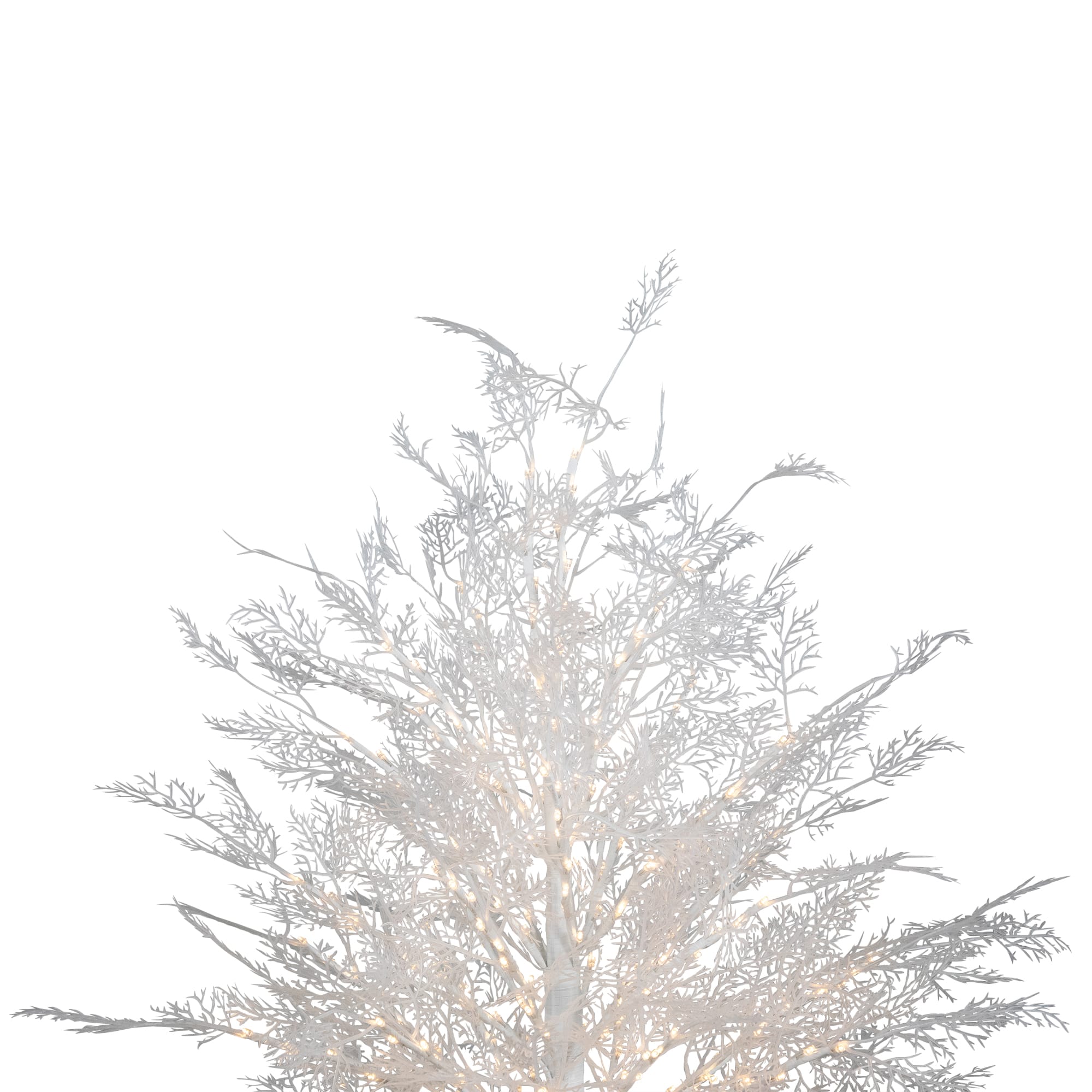 5ft. Pre-Lit White Floral Artificial Christmas Tree, Warm White LED Lights