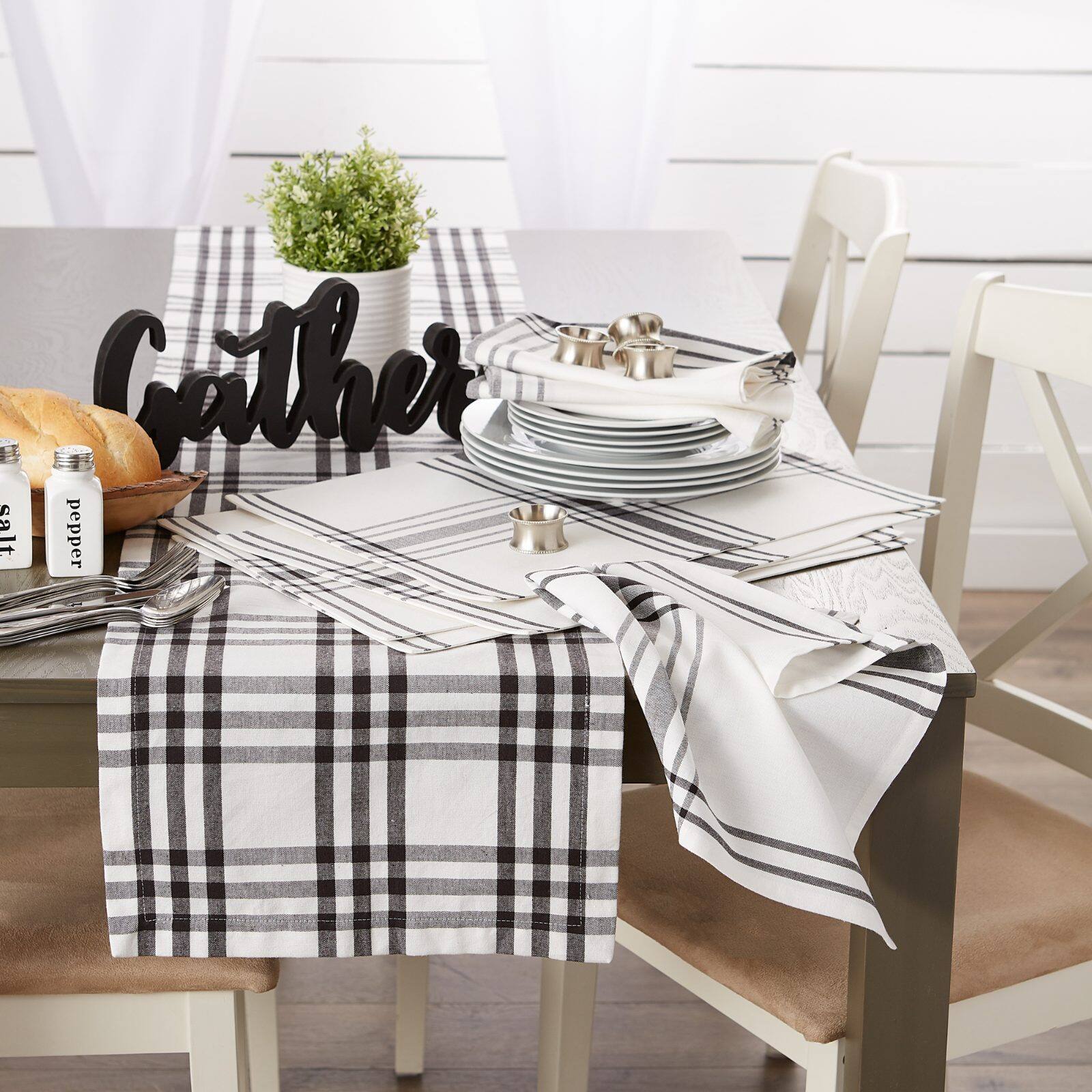 DII® Black Home Sweet Farmhouse Napkins, 6ct.