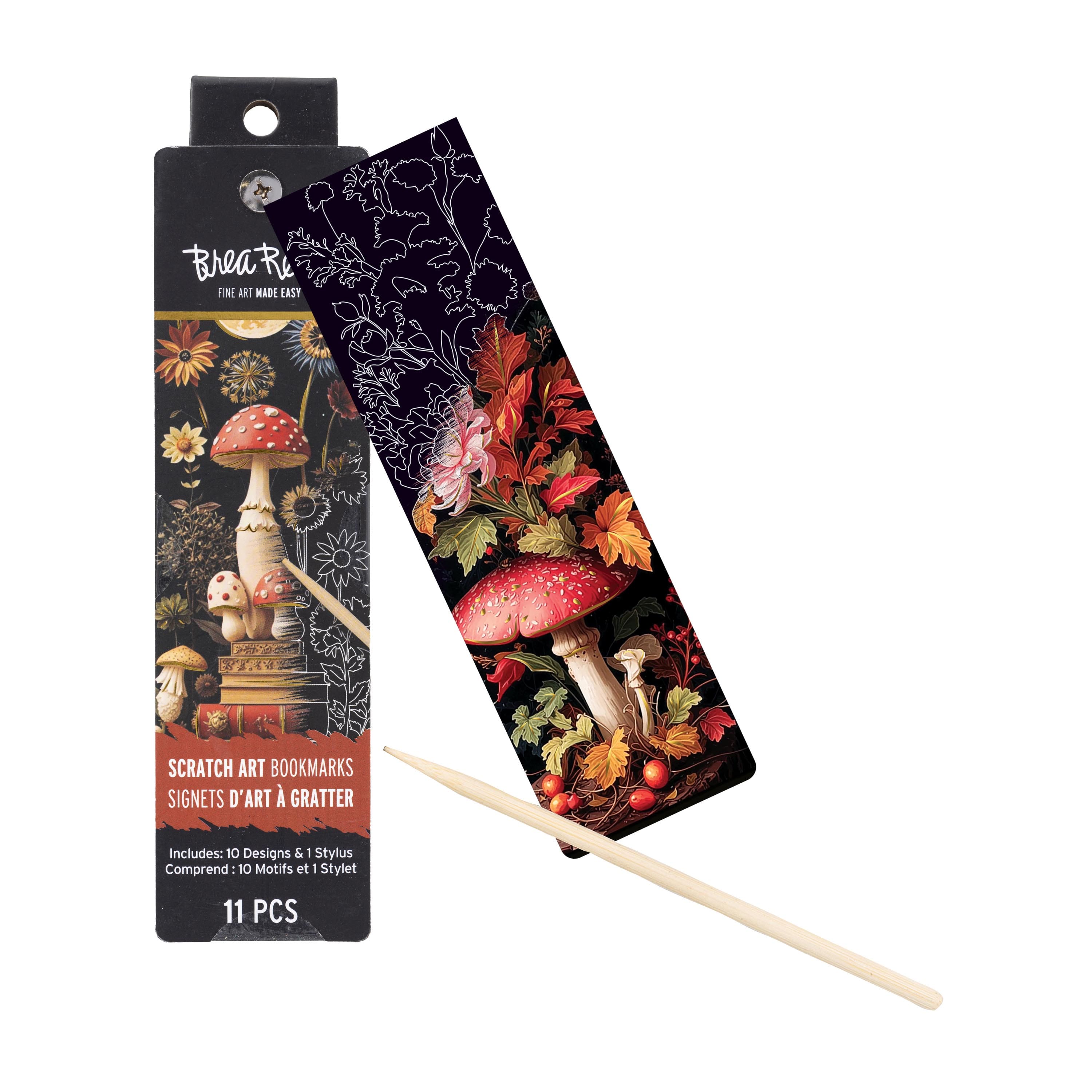 Brea Reese® Surreal Botanicals Scratch Art Bookmarks