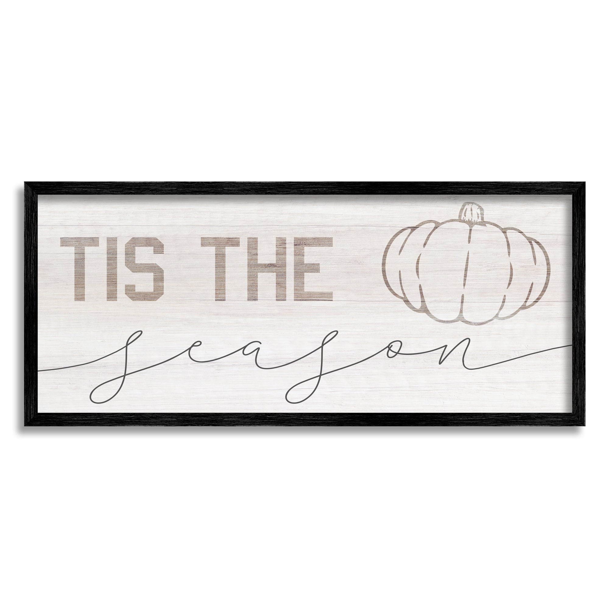 Stupell Industries Tis The Season Pumpkin Framed Giclee Art