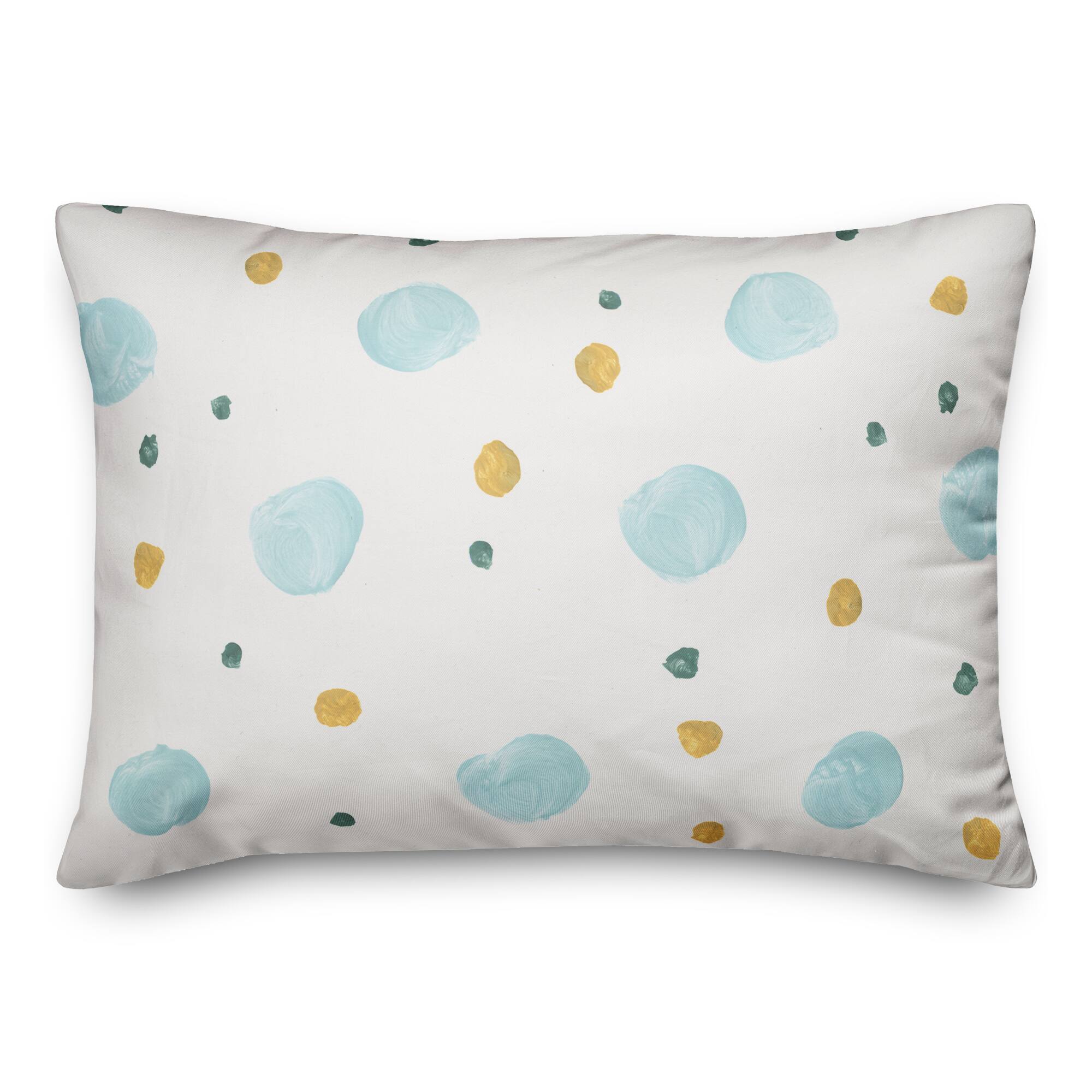 Dots On White Indoor/Outdoor Pillow