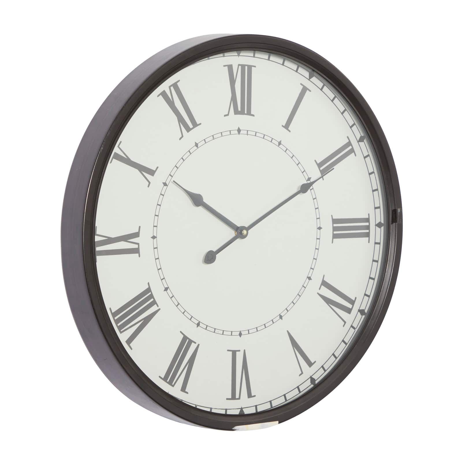 White Traditional Metal Wall Clock