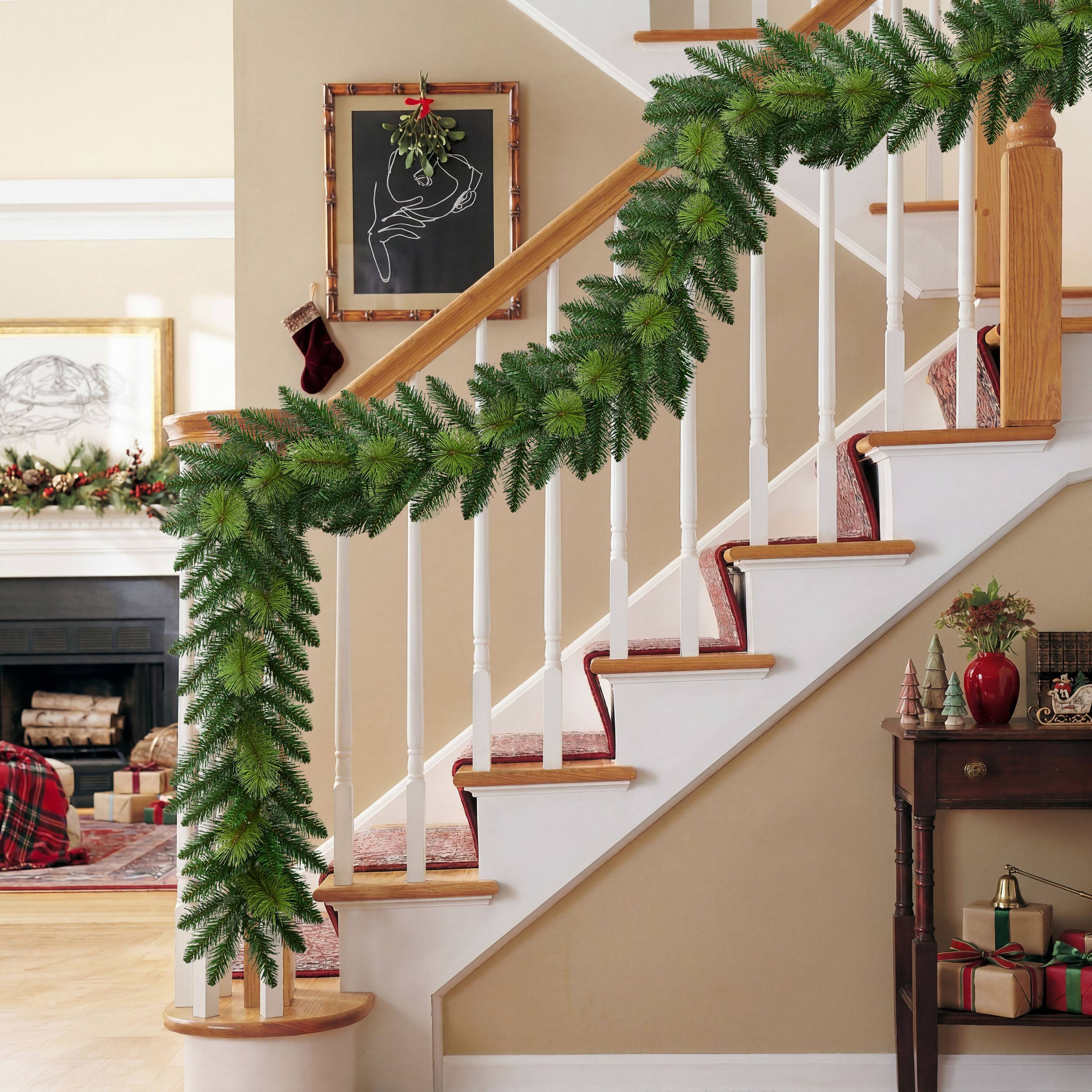 Puleo 100ft. Unlit Green Spruce Artificial Garland