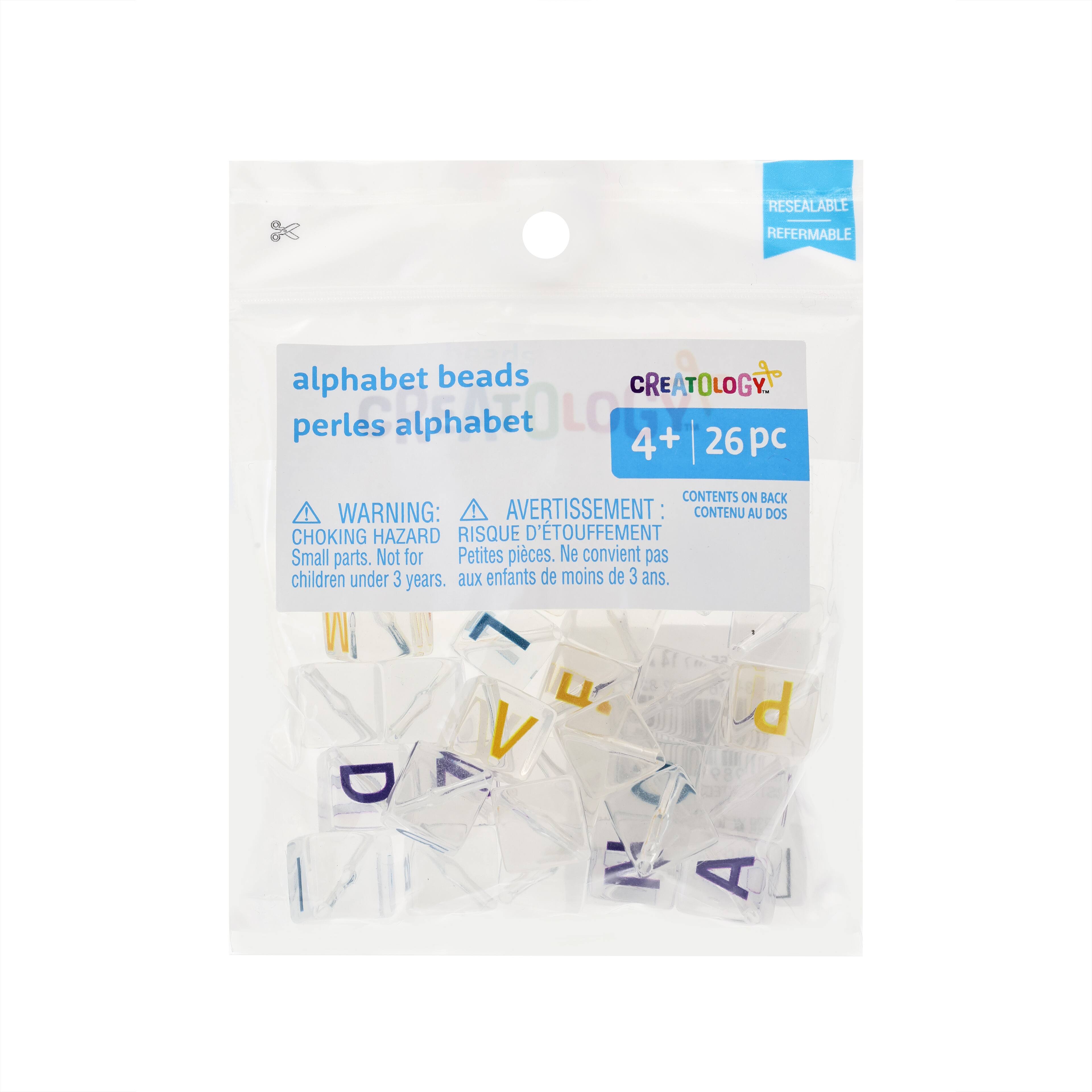 Clear Acrylic Alphabet Beads, 26ct. by Creatology™