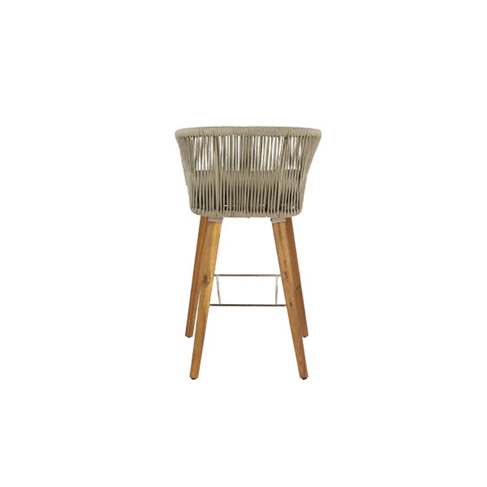 Gray Wood Modern Bar Stool