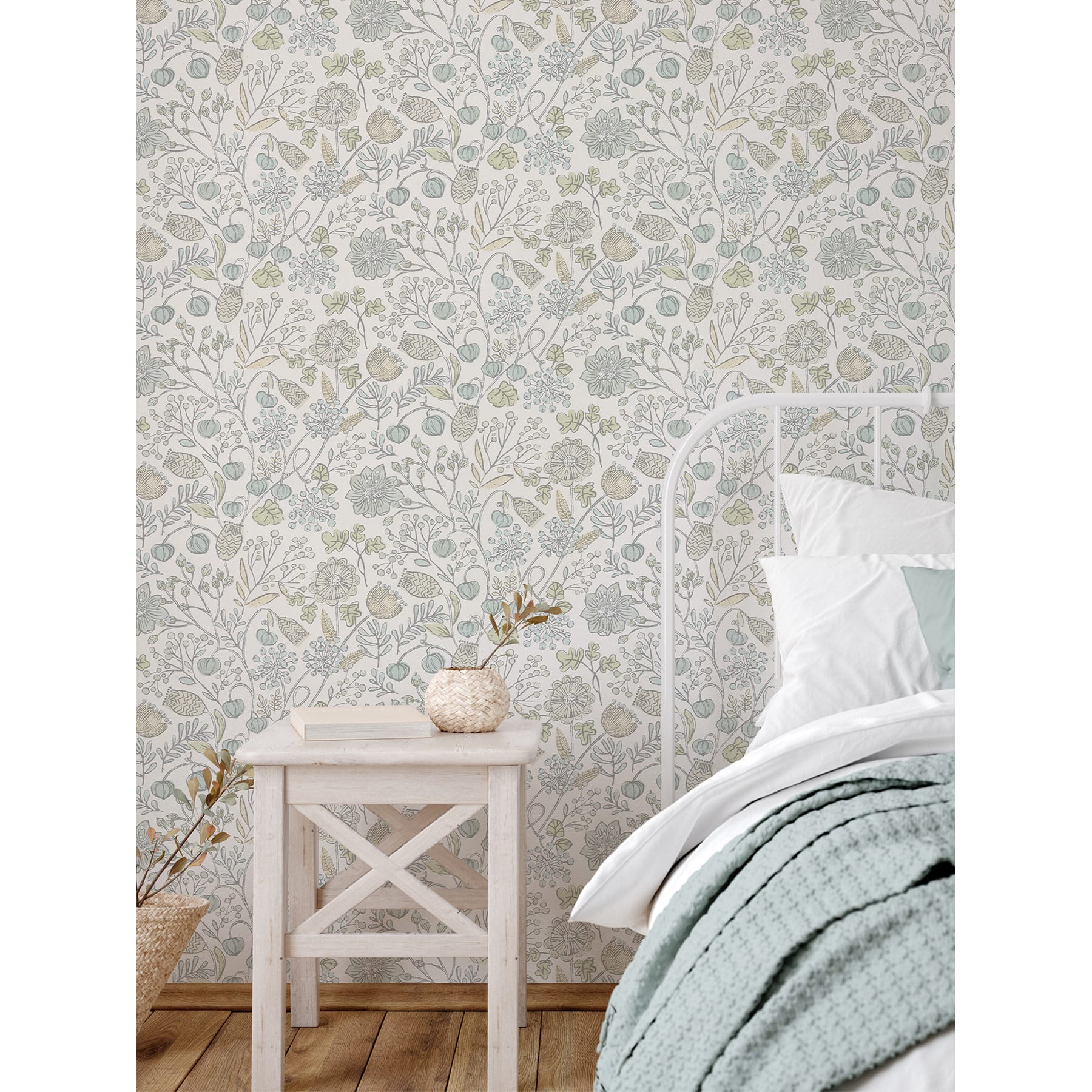 NuWallpaper Blue & Green Southern Trail Peel & Stick Wallpaper