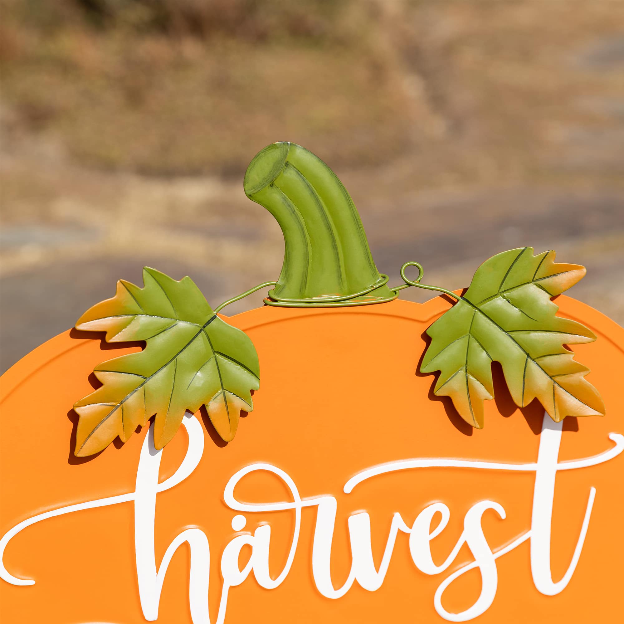 Glitzhome® 24" Fall Metal Pumpkin Yard Stake