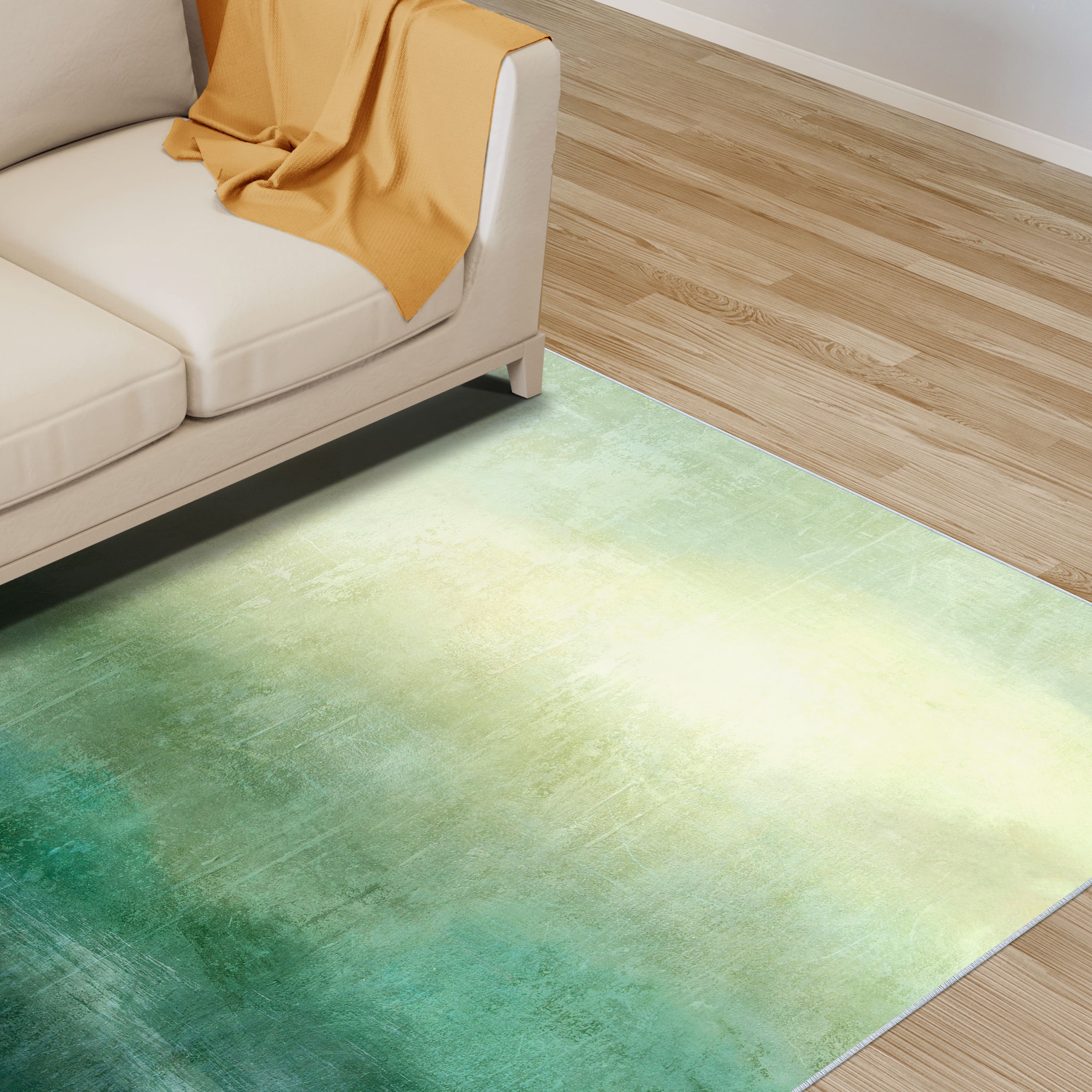 Empire Art Direct 5ft. x 7.5ft. Green Hidden Path I B Tapis D'Art Washable Area Rug