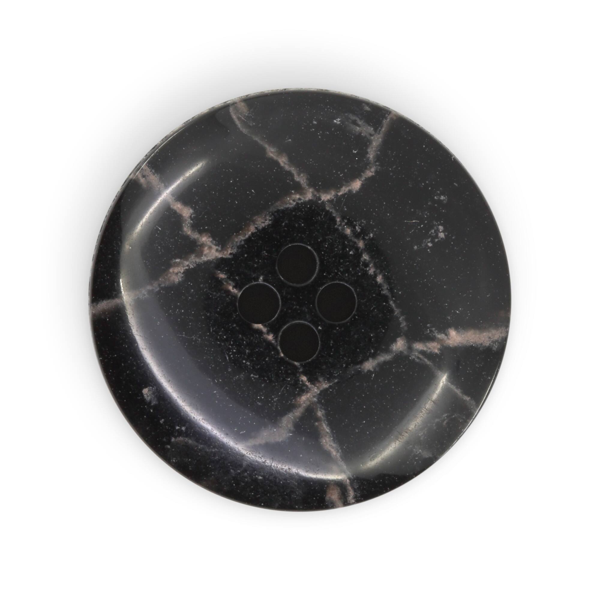 Dritz® 28mm Black Recycled Polyester Round Button, 3ct.