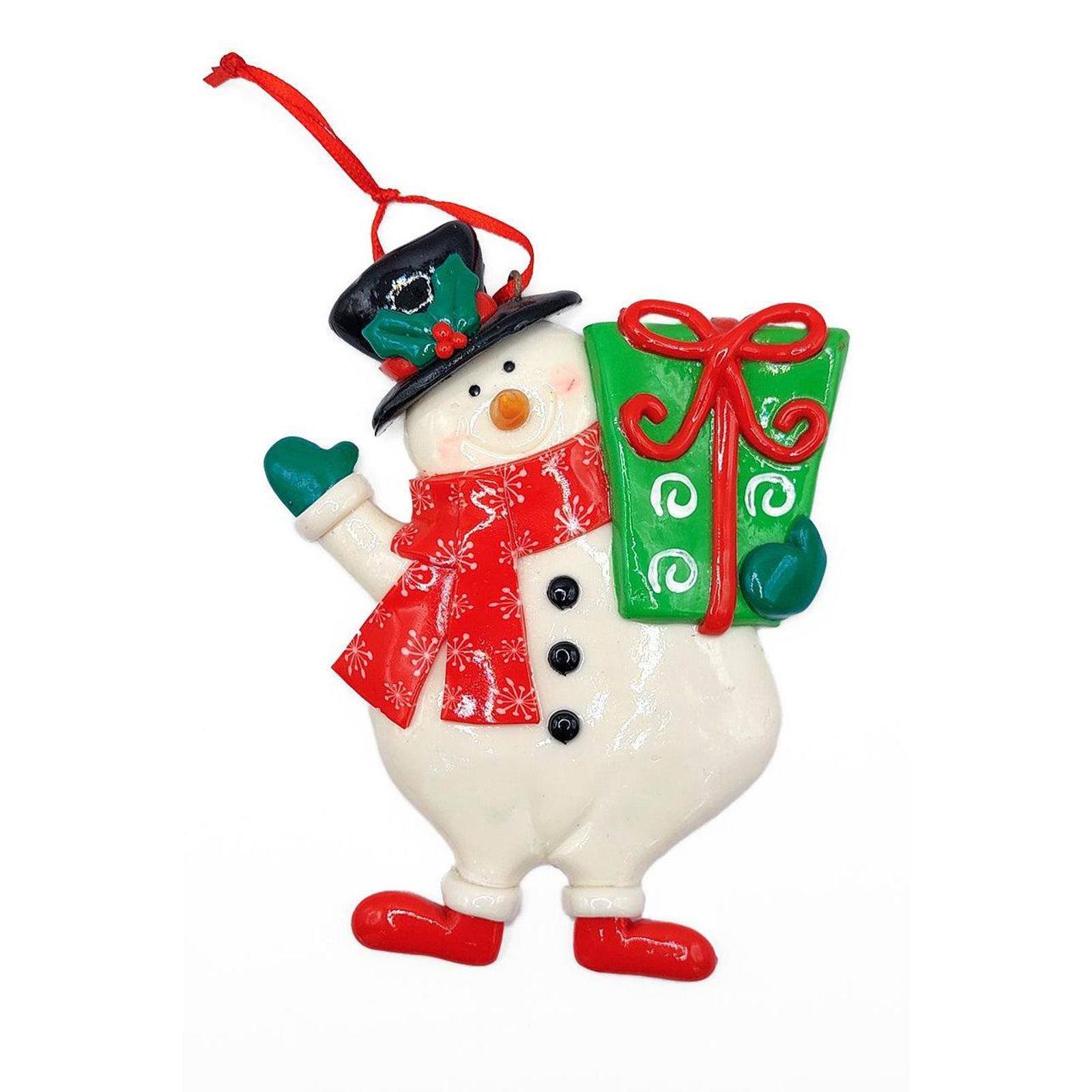 Wizardi 5" Gloss Gingerbread Snowman Christmas Ornament
