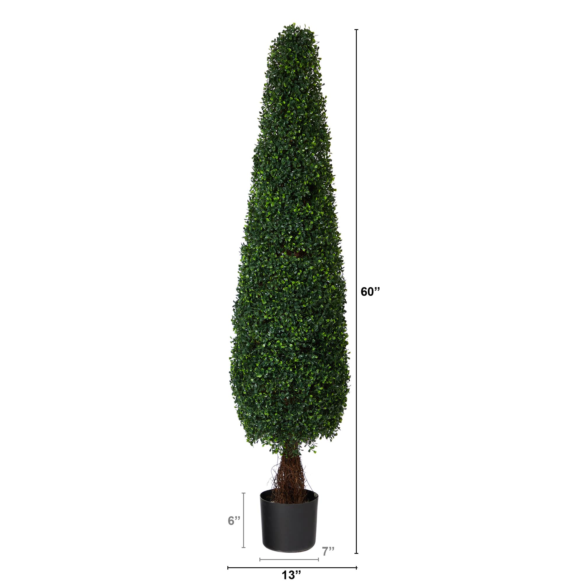 5ft. Potted Boxwood Cone Topiary Tree