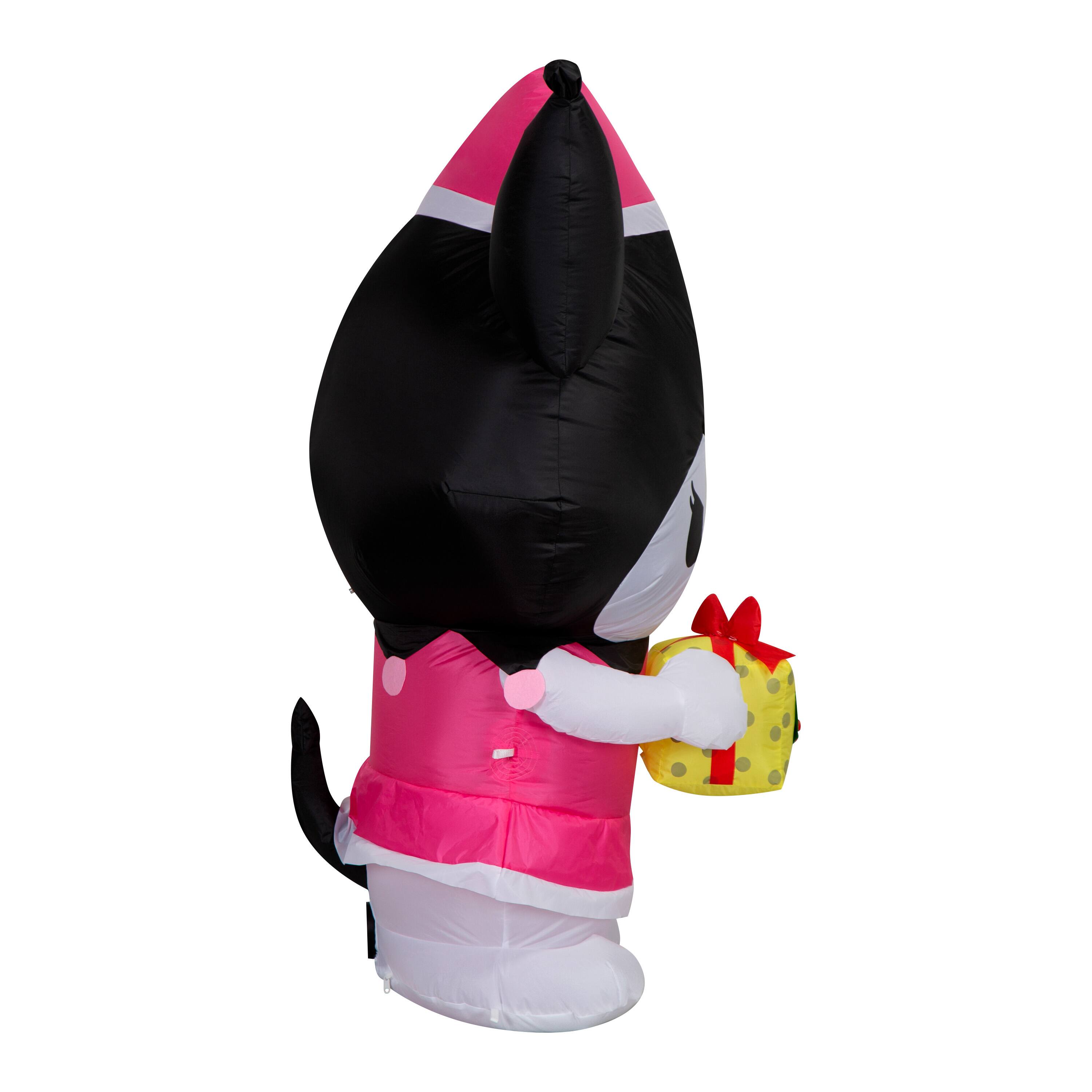 4.5ft. Airblown® Hello Kitty® Inflatable Kuromi with Yellow Present Sanrio Christmas Light Décor