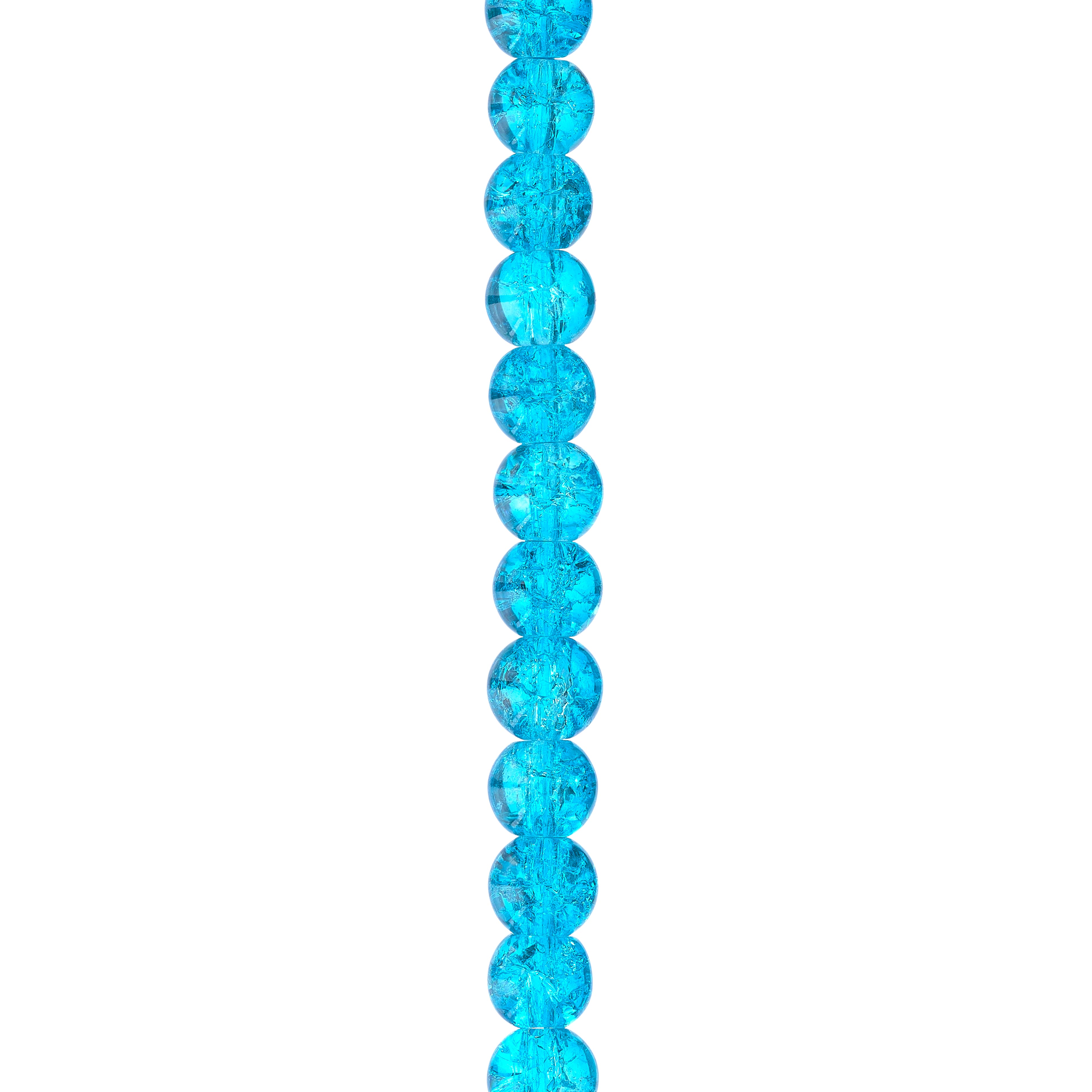 12 Pack: Blue Crackled Quartz Round Beads, 8mm by Bead Landing™