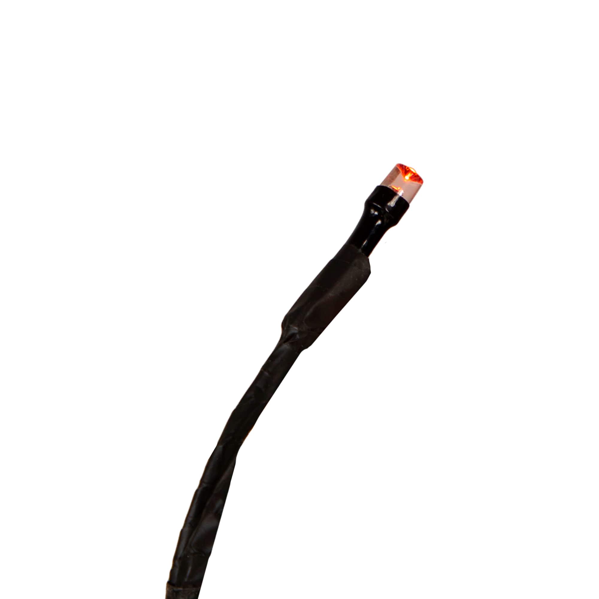 15" LED Lighted Black Weeping Halloween Twig Tree, Orange Lights