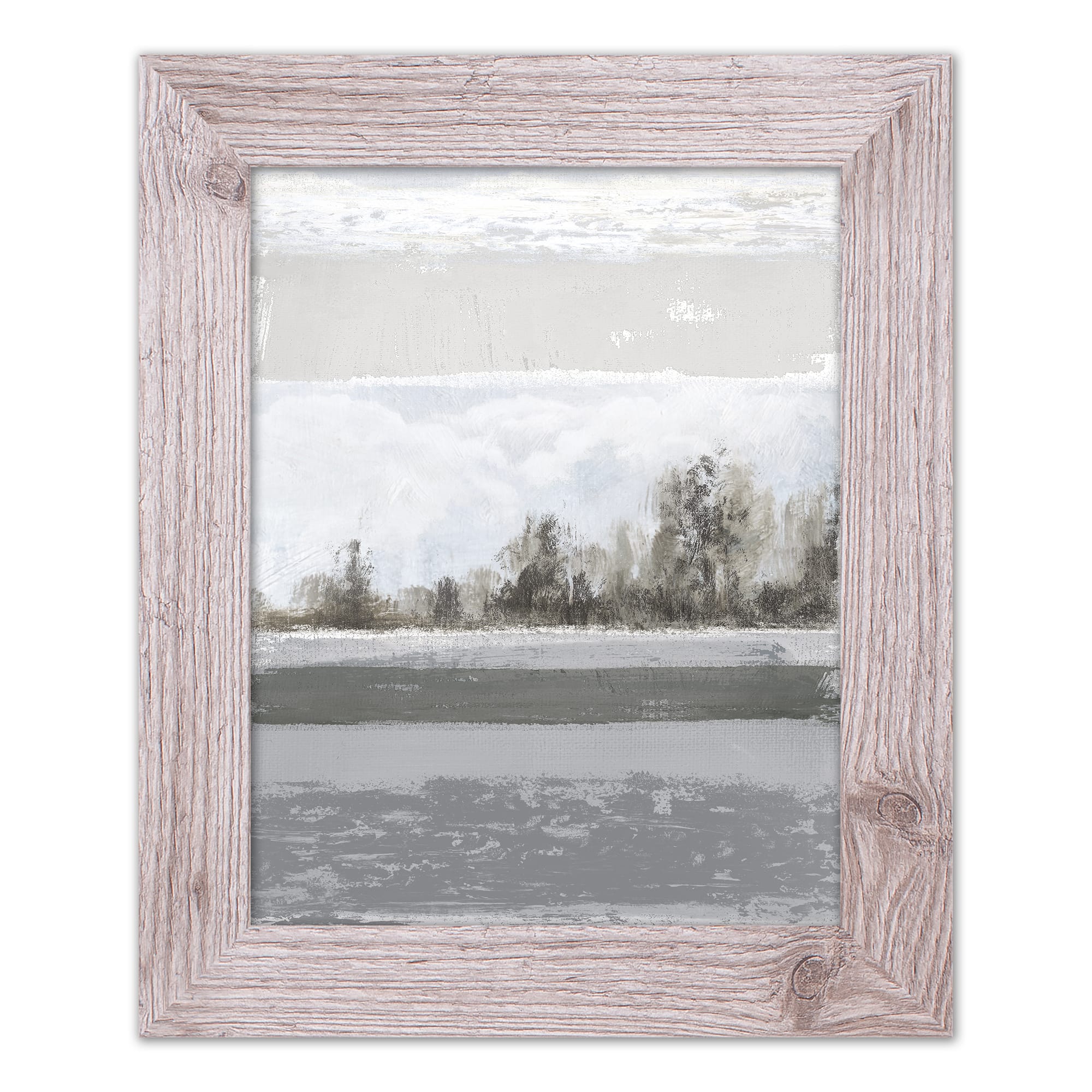Abstract Landscape & Tranquil Water 11" x 14" Western Framed Print