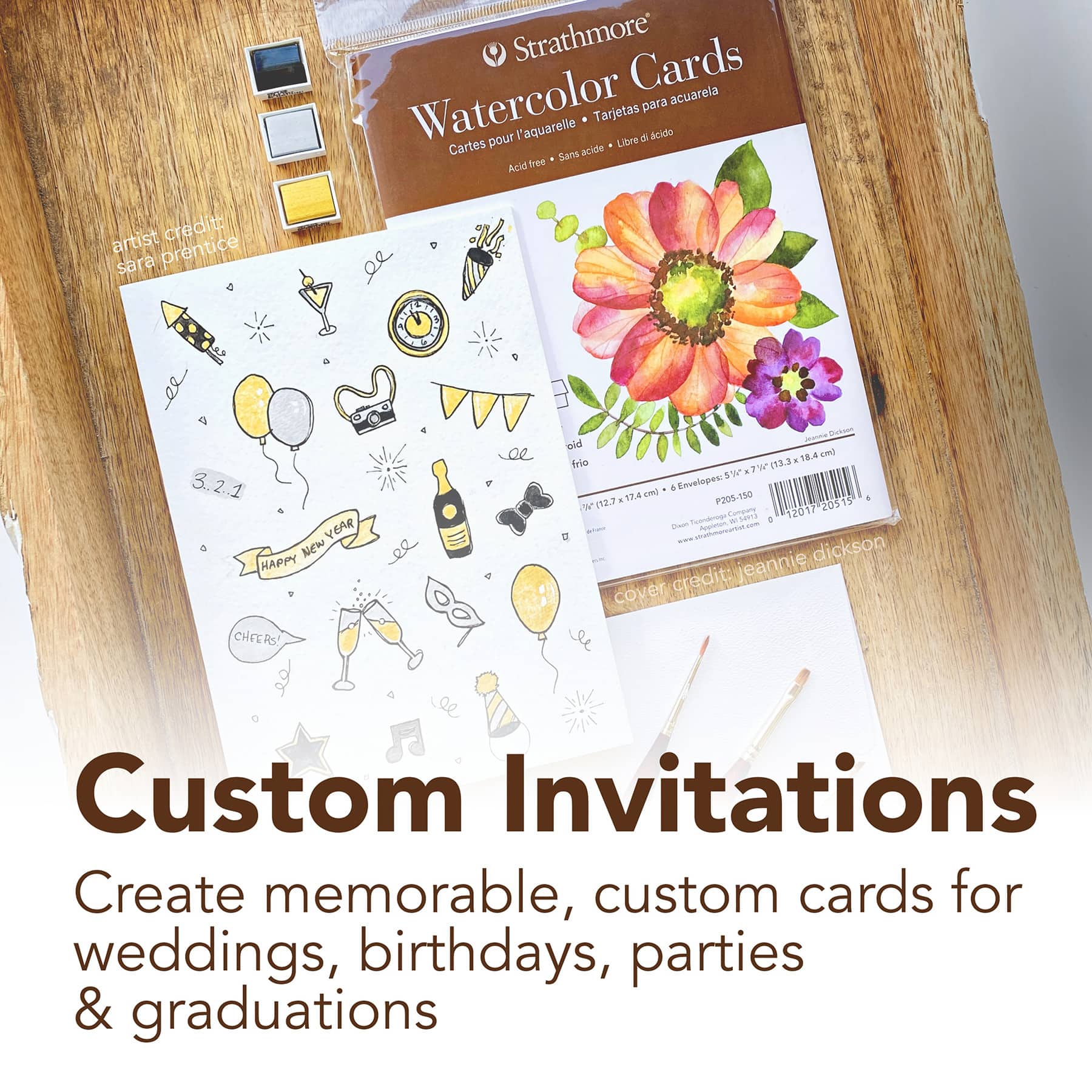 Strathmore® 400 Series Fluorescent White Watercolor Cards & Envelopes Set