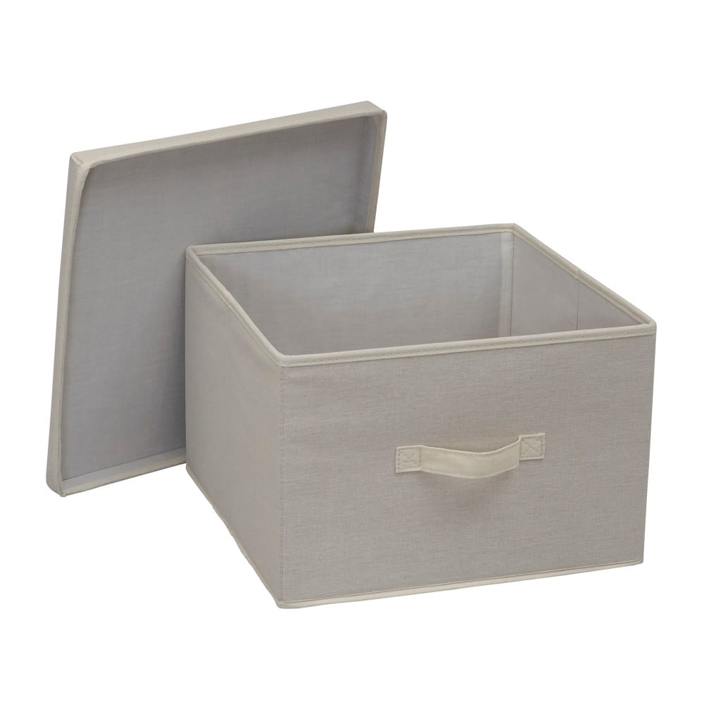 Household Essentials Canvas Storage Box with Lid