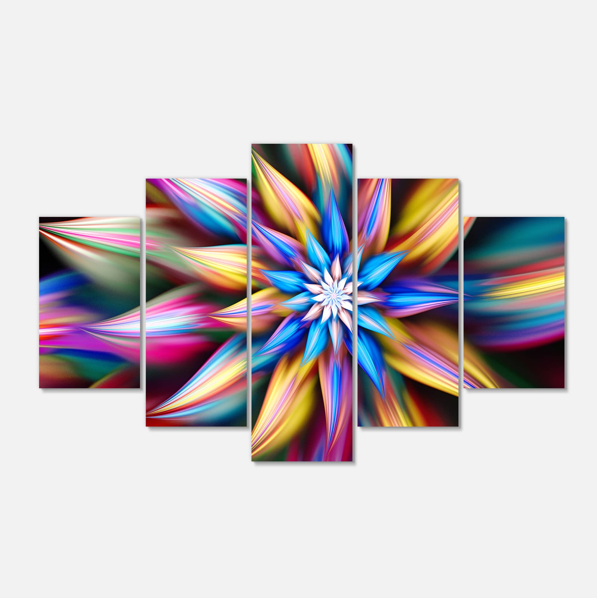 Designart - Exotic Multi Color Flower Petals - Large Floral Canvas Art Print